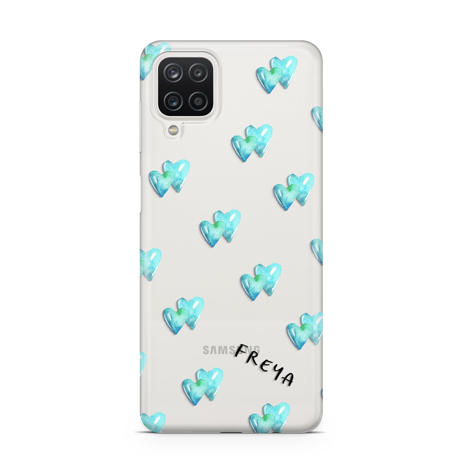 Personalised Blue Hearts Samsung M12 Case