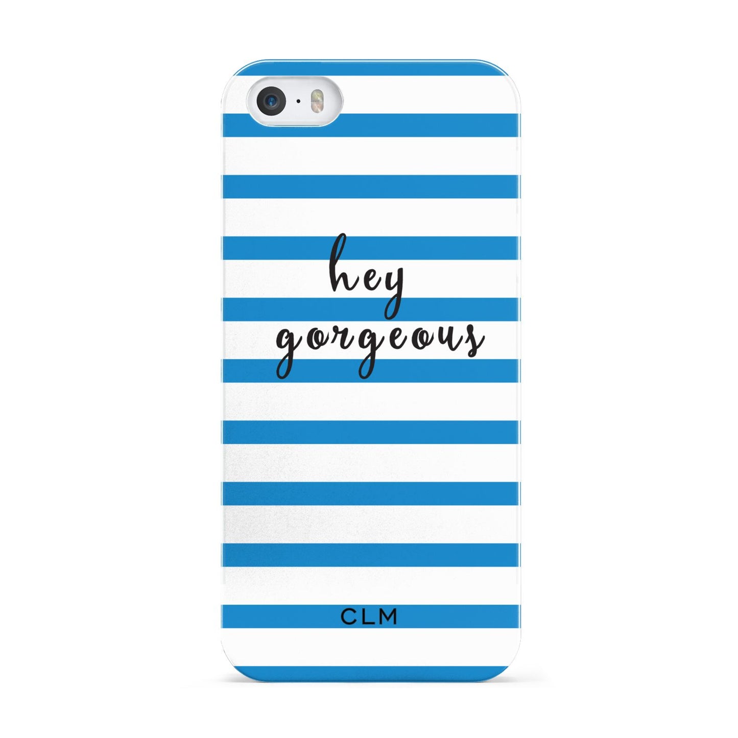 Personalised Blue Hey Gorgeous Apple iPhone 5 Case