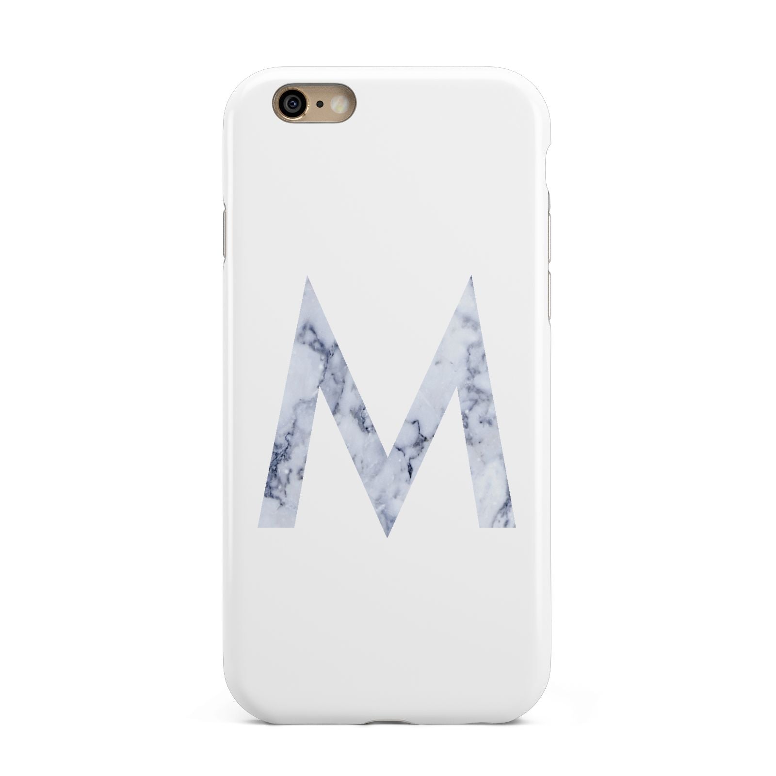 Personalised Blue Marble Initial Clear Custom Apple iPhone 6 3D Tough Case