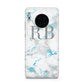 Personalised Blue Marble Initials Huawei Mate 30