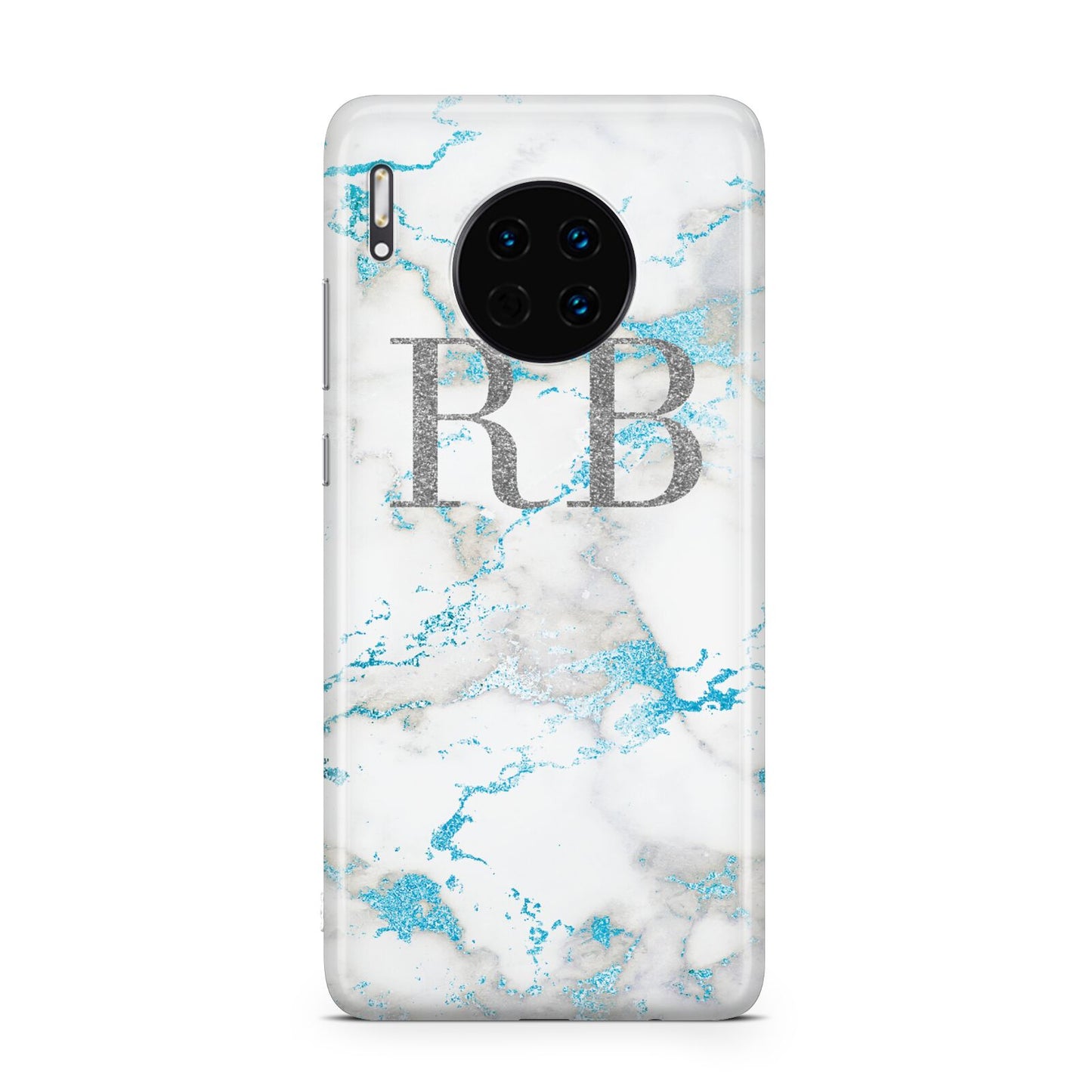 Personalised Blue Marble Initials Huawei Mate 30