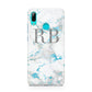 Personalised Blue Marble Initials Huawei P Smart 2019 Case