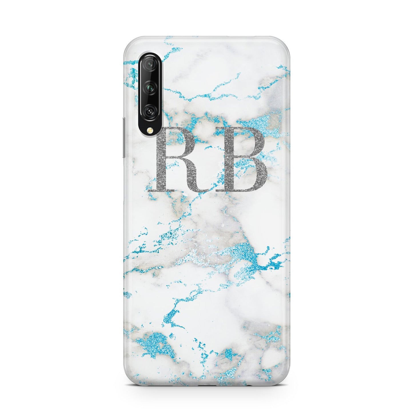 Personalised Blue Marble Initials Huawei P Smart Pro 2019