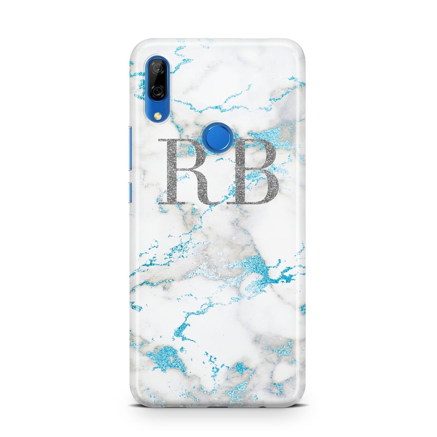 Personalised Blue Marble Initials Huawei P Smart Z