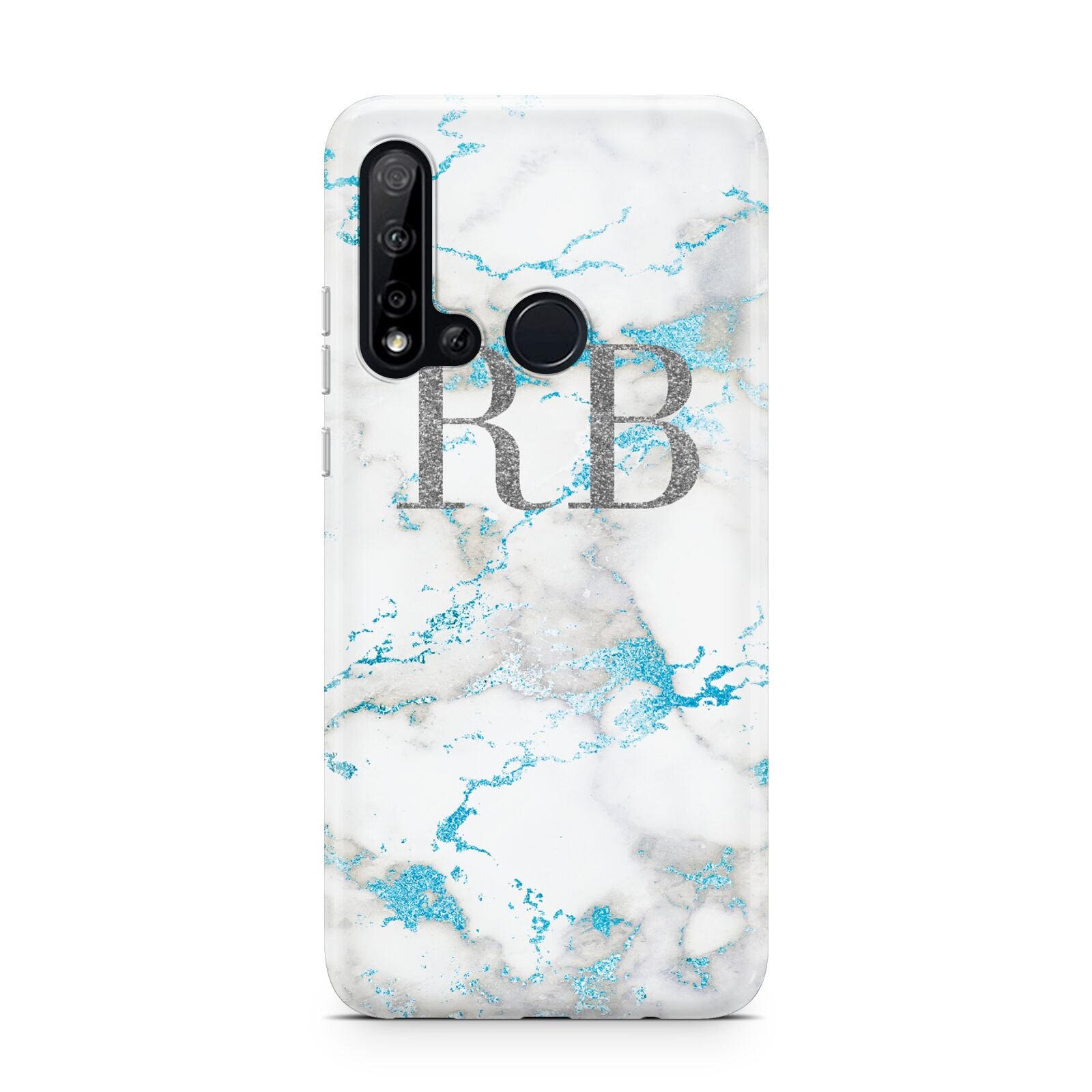 Personalised Blue Marble Initials Huawei P20 Lite 5G Phone Case