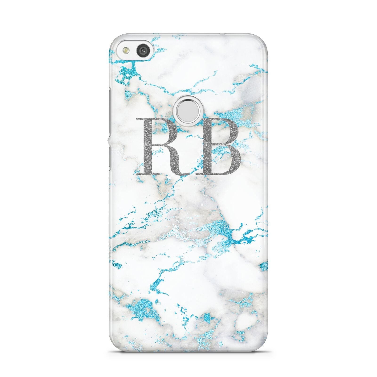 Personalised Blue Marble Initials Huawei P8 Lite Case