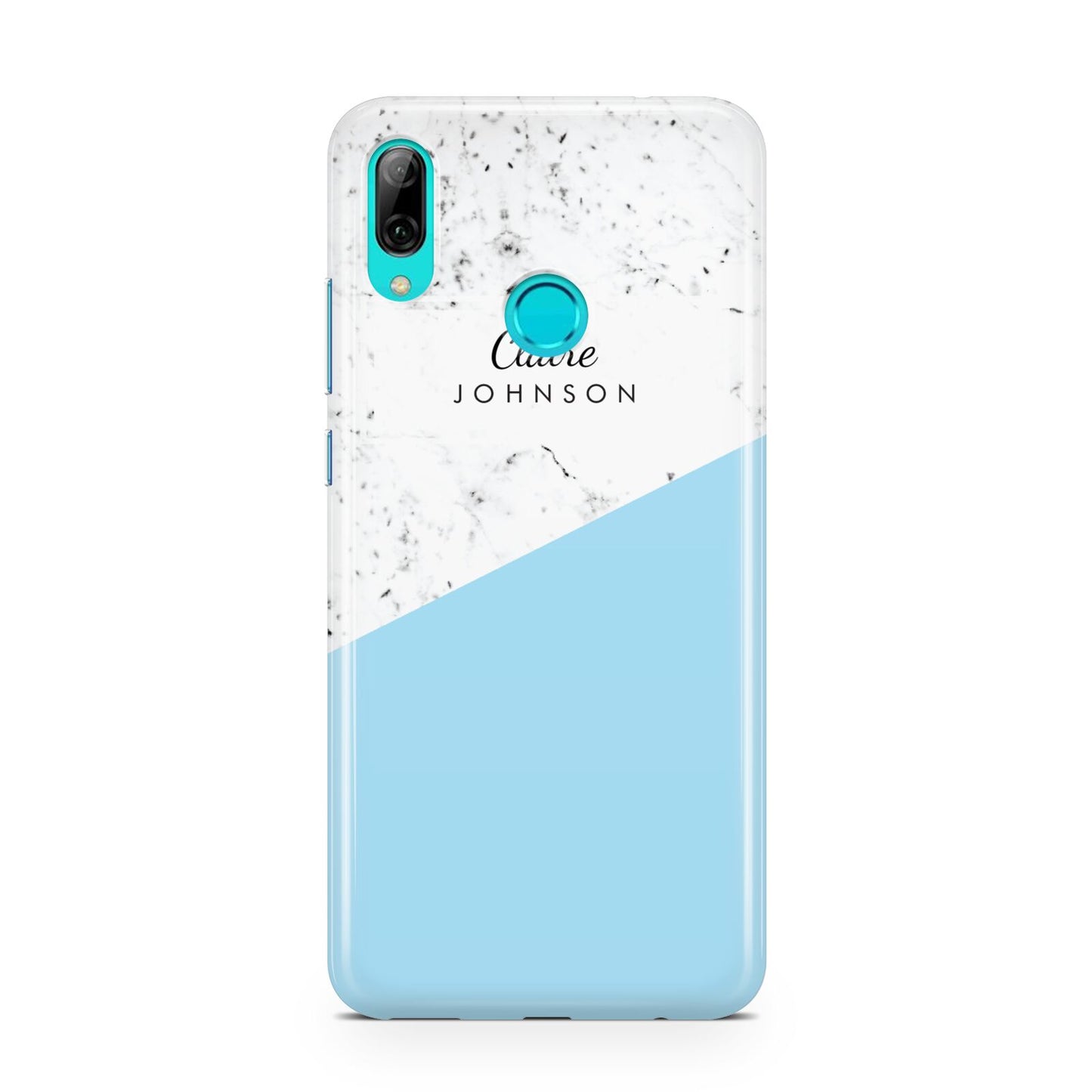 Personalised Blue Marble With Name Initials Huawei P Smart 2019 Case