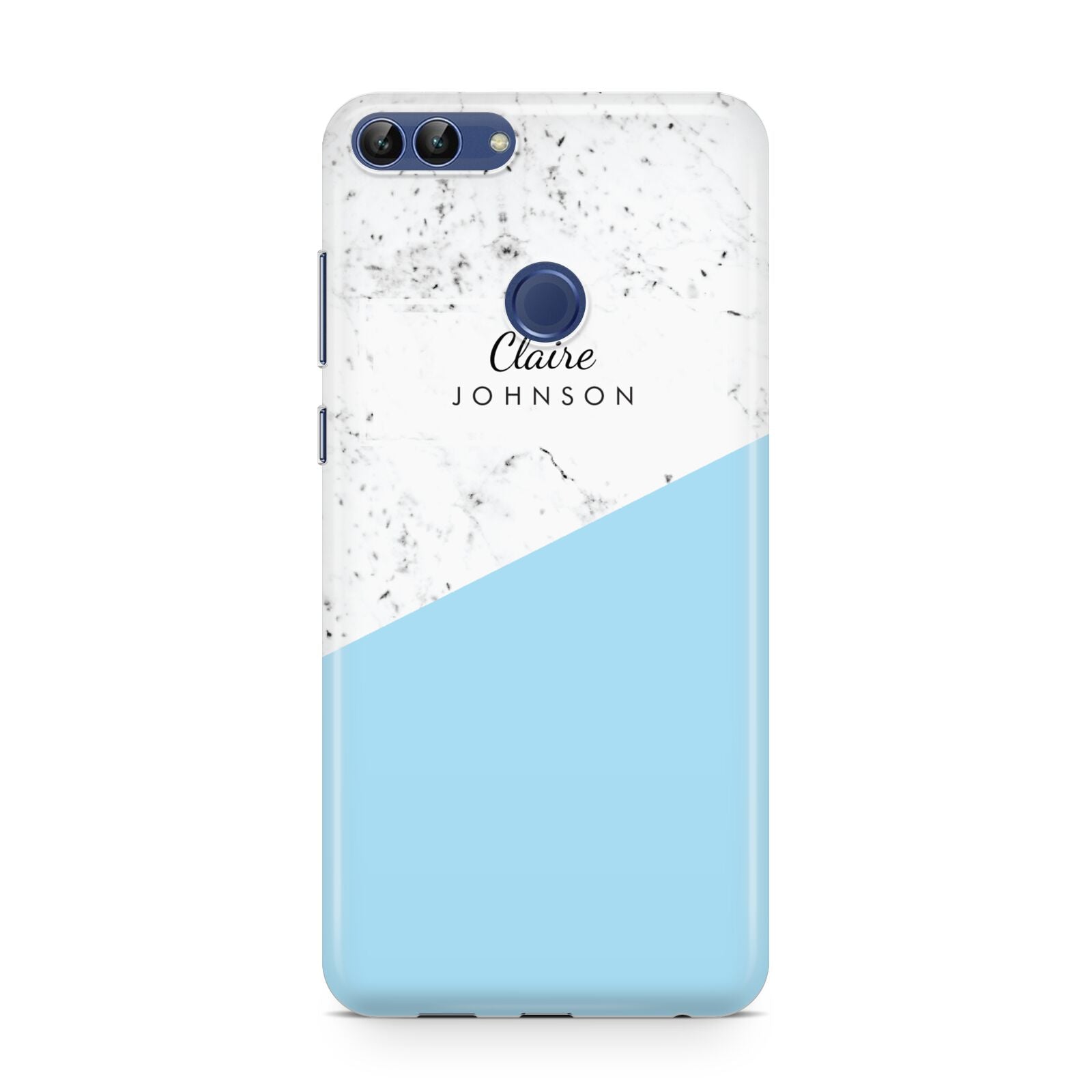 Personalised Blue Marble With Name Initials Huawei P Smart Case