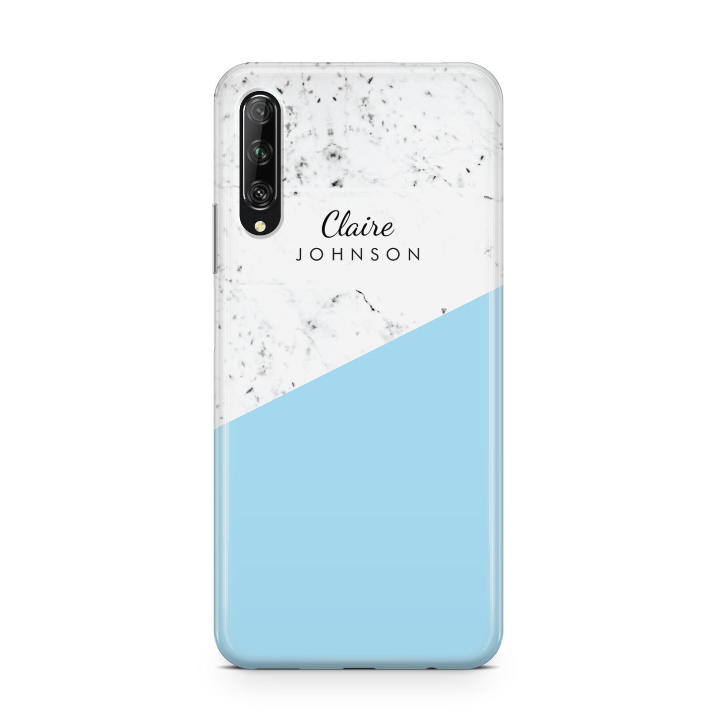 Personalised Blue Marble With Name Initials Huawei P Smart Pro 2019