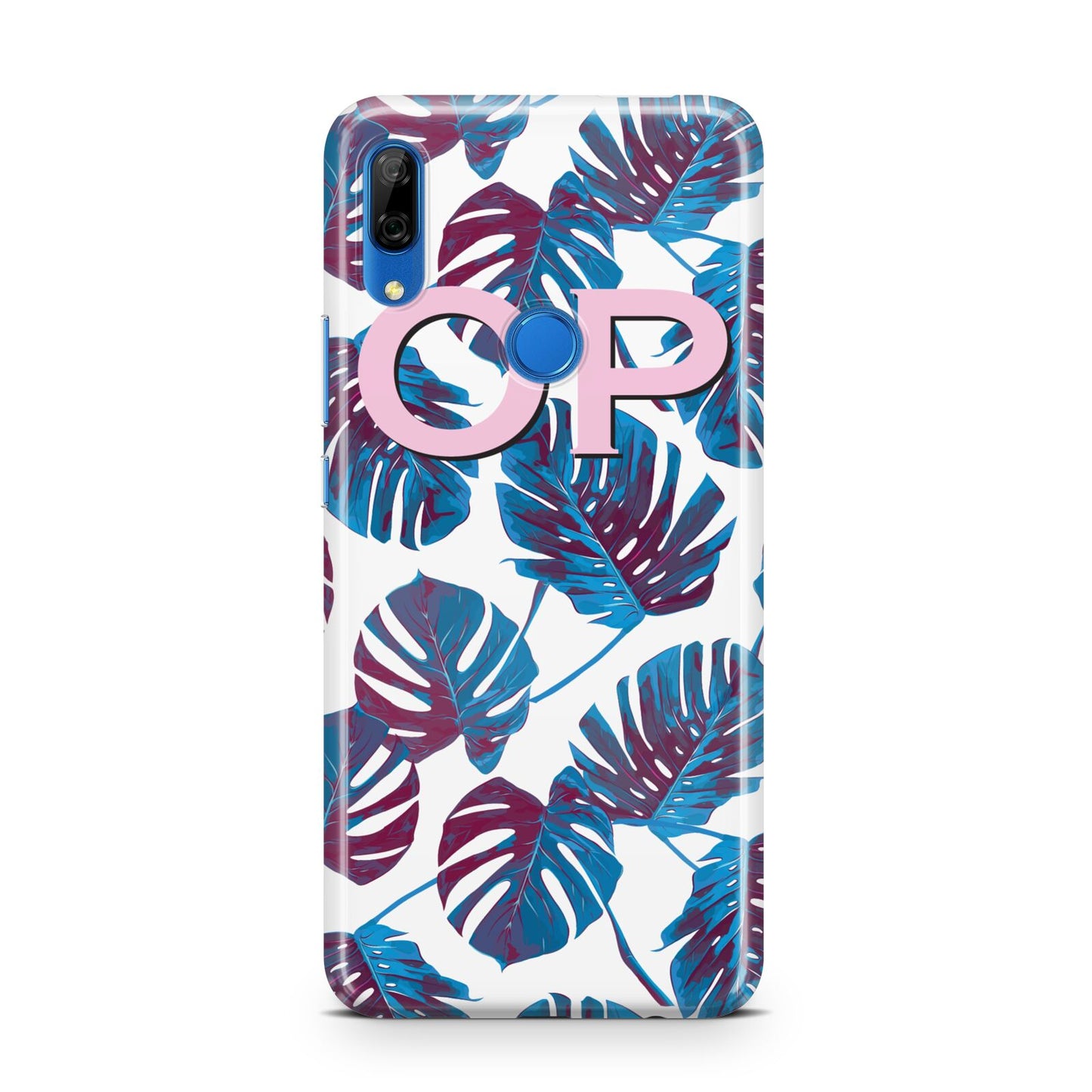 Personalised Blue Monstera Leaves Huawei P Smart Z