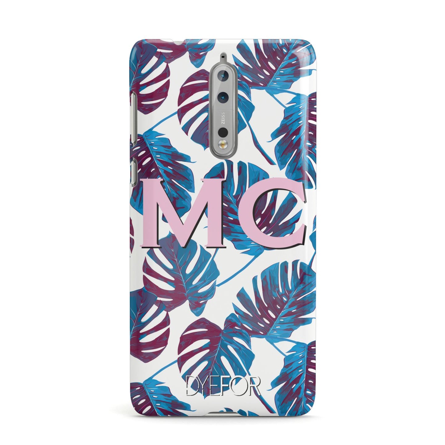 Personalised Blue Monstera Leaves Nokia Case.jpg