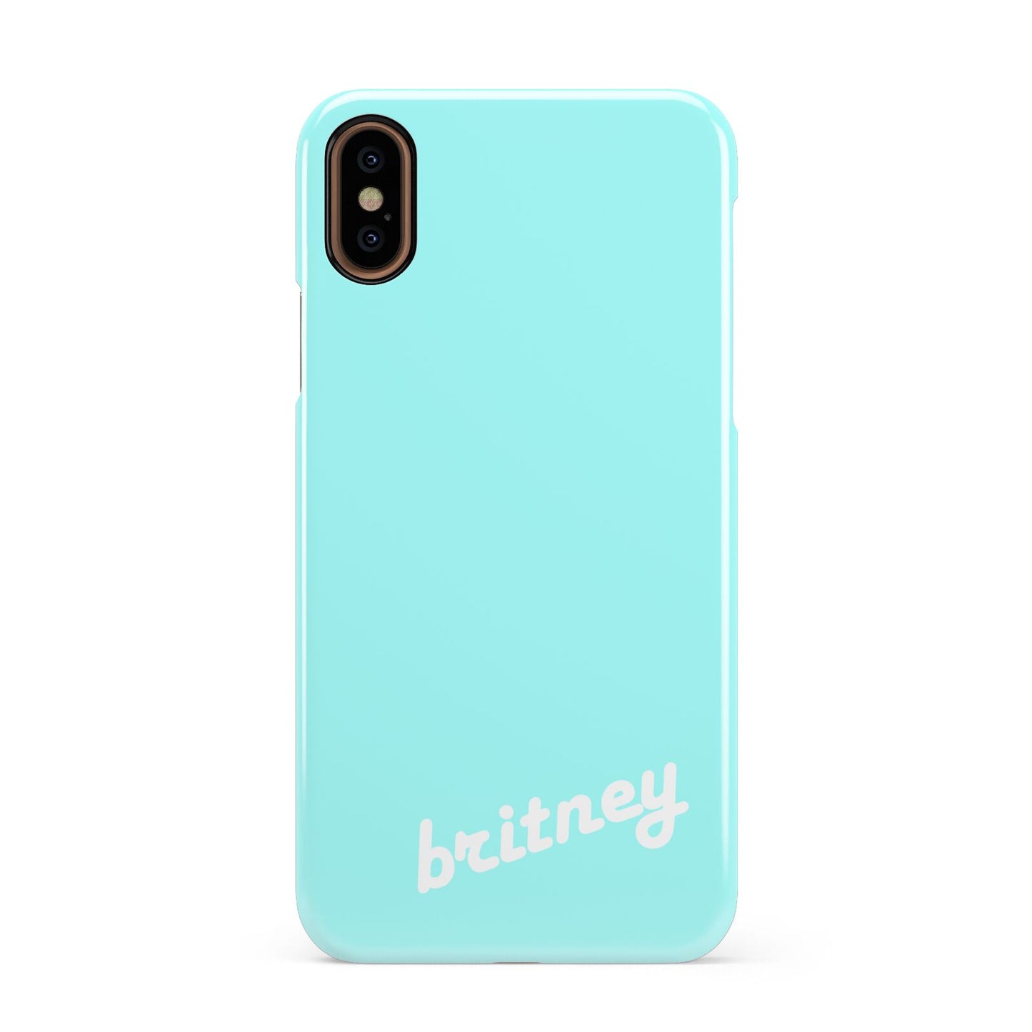 Personalised Blue Name Apple iPhone XS 3D Snap Case