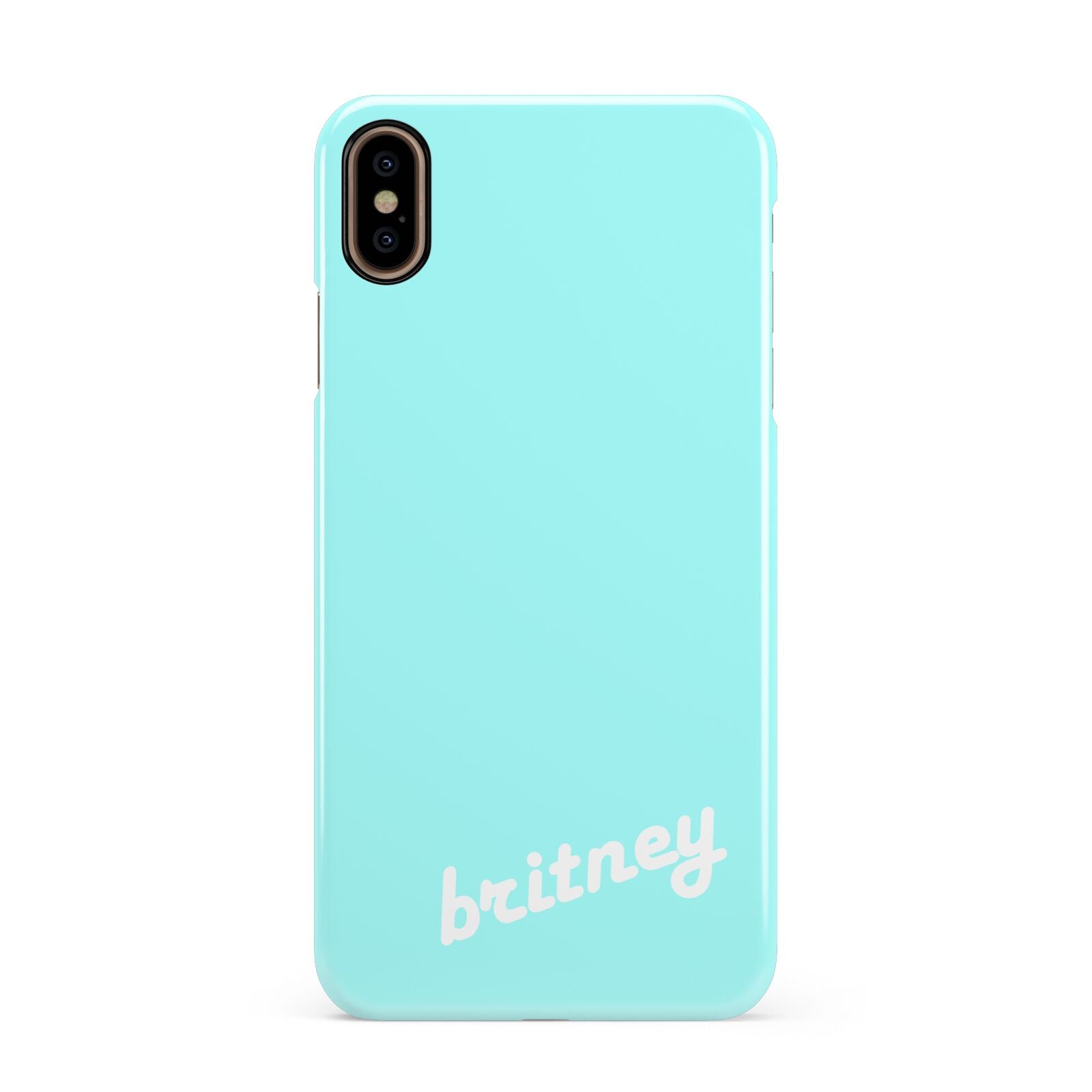 Personalised Blue Name Apple iPhone Xs Max 3D Snap Case