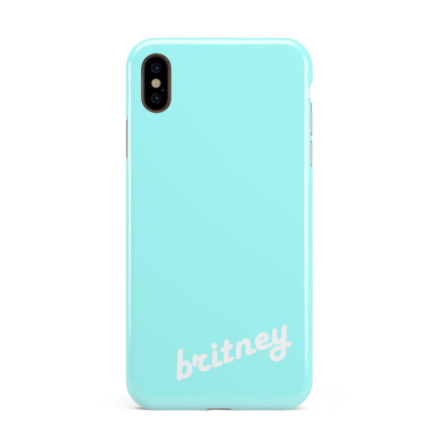 Personalised Blue Name Apple iPhone Xs Max 3D Tough Case