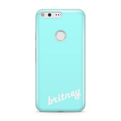 Personalised Blue Name Google Pixel Case