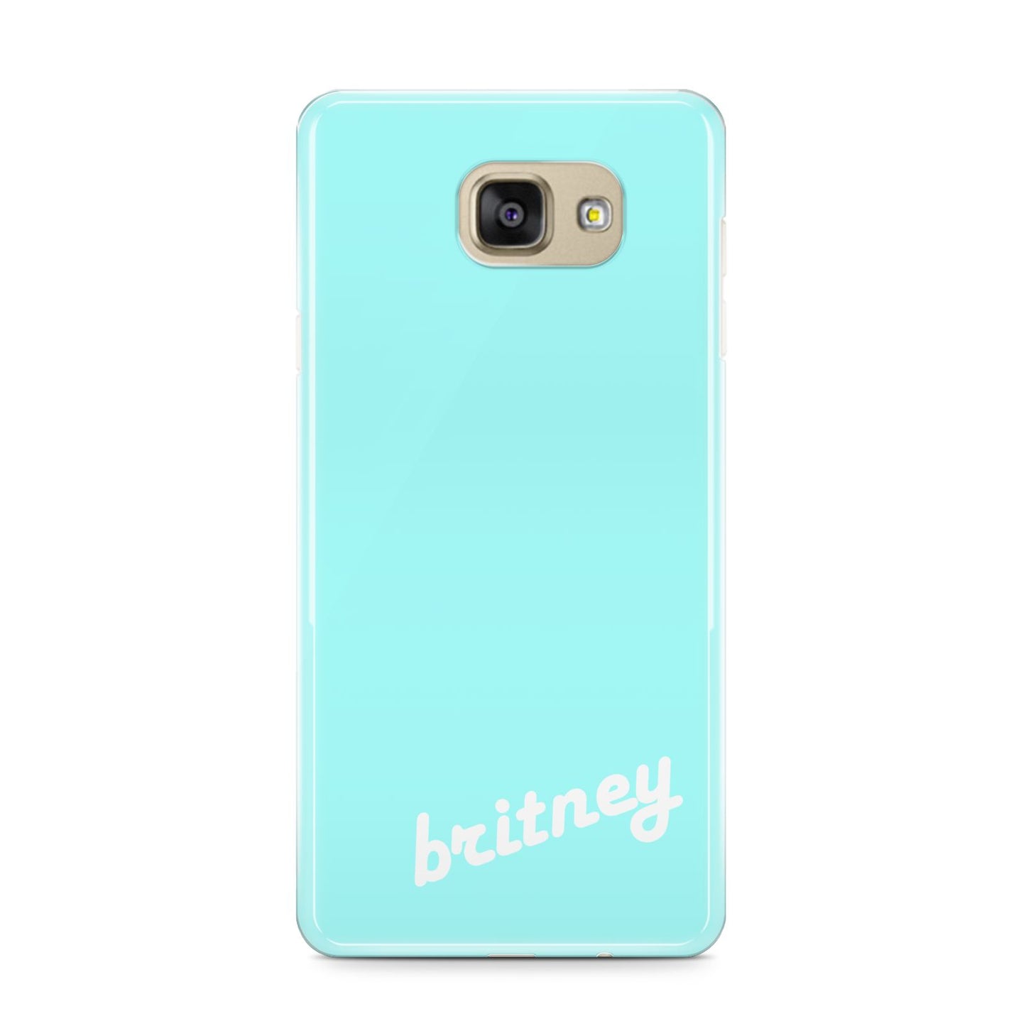 Personalised Blue Name Samsung Galaxy A9 2016 Case on gold phone