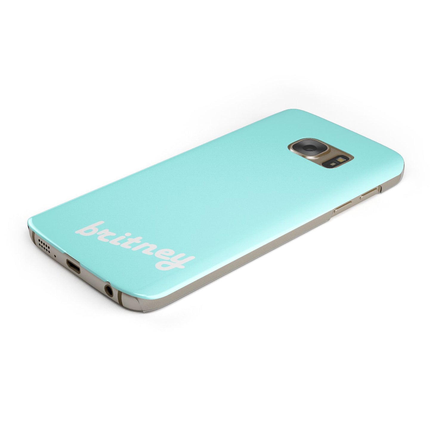 Personalised Blue Name Samsung Galaxy Case Bottom Cutout