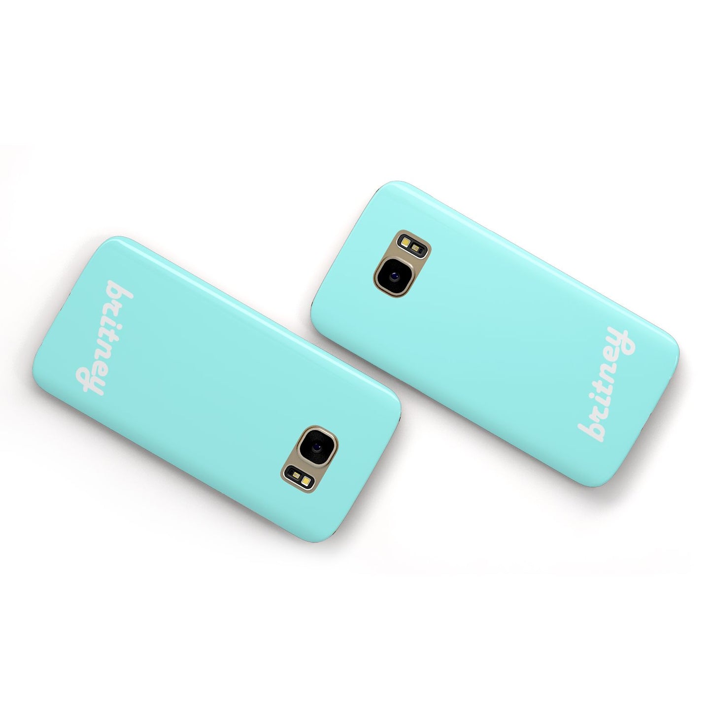 Personalised Blue Name Samsung Galaxy Case Flat Overview