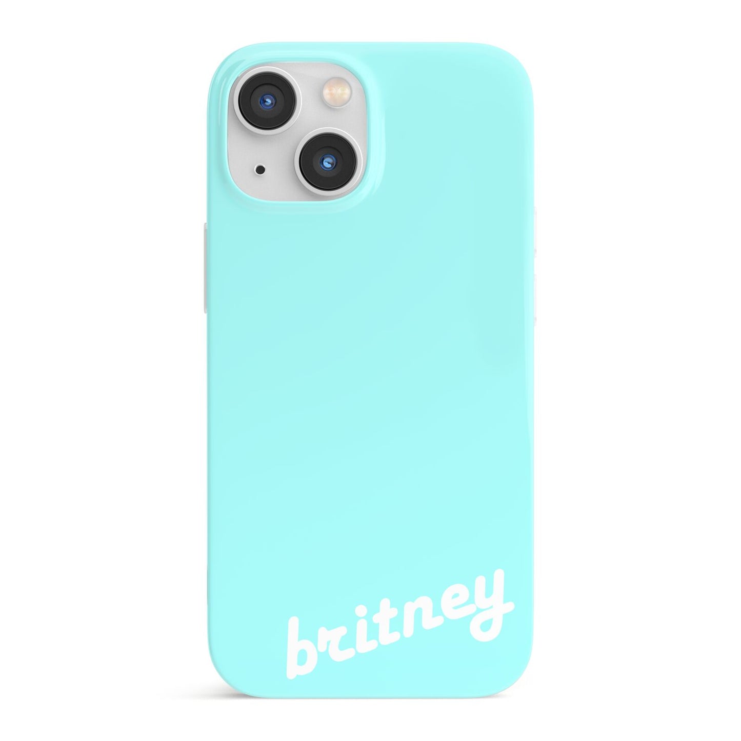 Personalised Blue Name iPhone 13 Mini Full Wrap 3D Snap Case