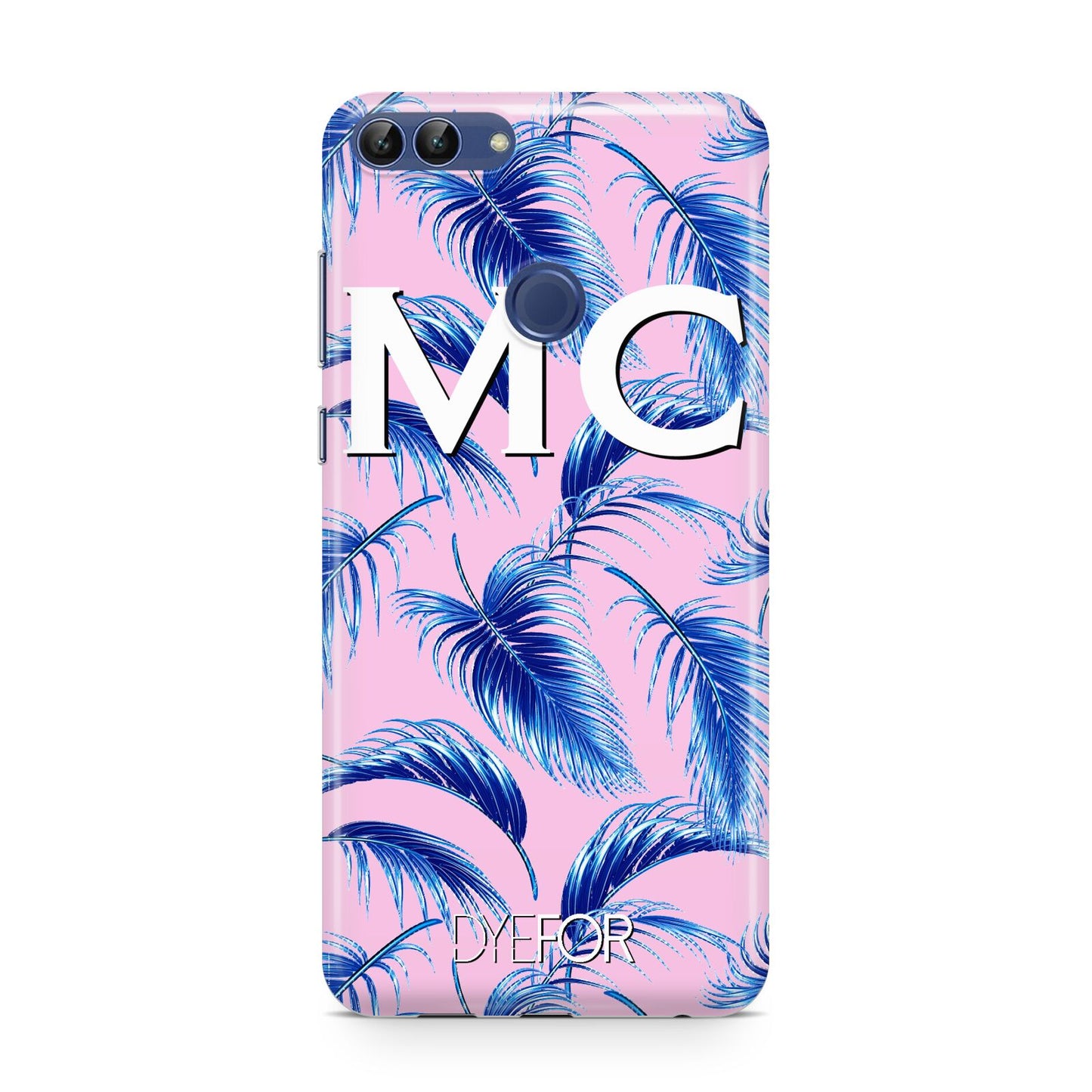 Personalised Blue Pink Palm Leaf Huawei P Smart Case