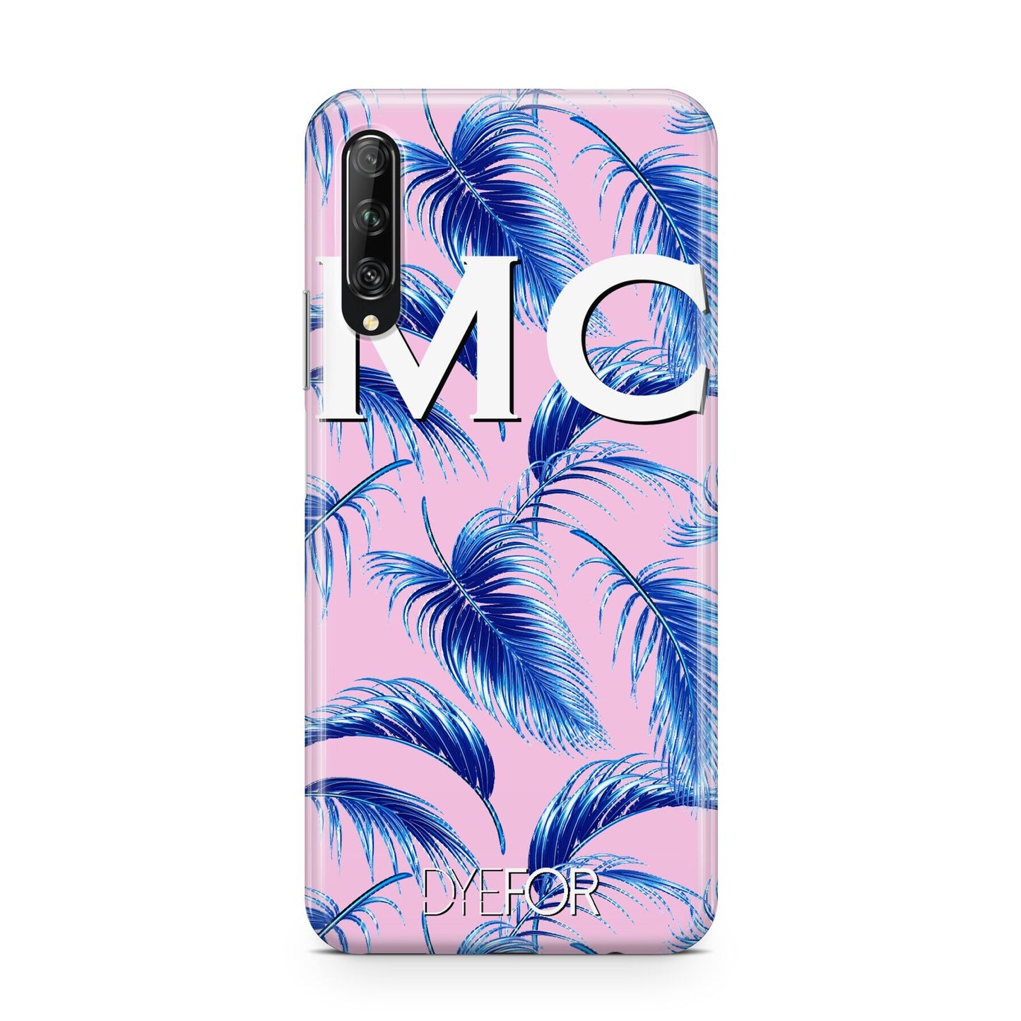 Personalised Blue Pink Palm Leaf Huawei P Smart Pro 2019