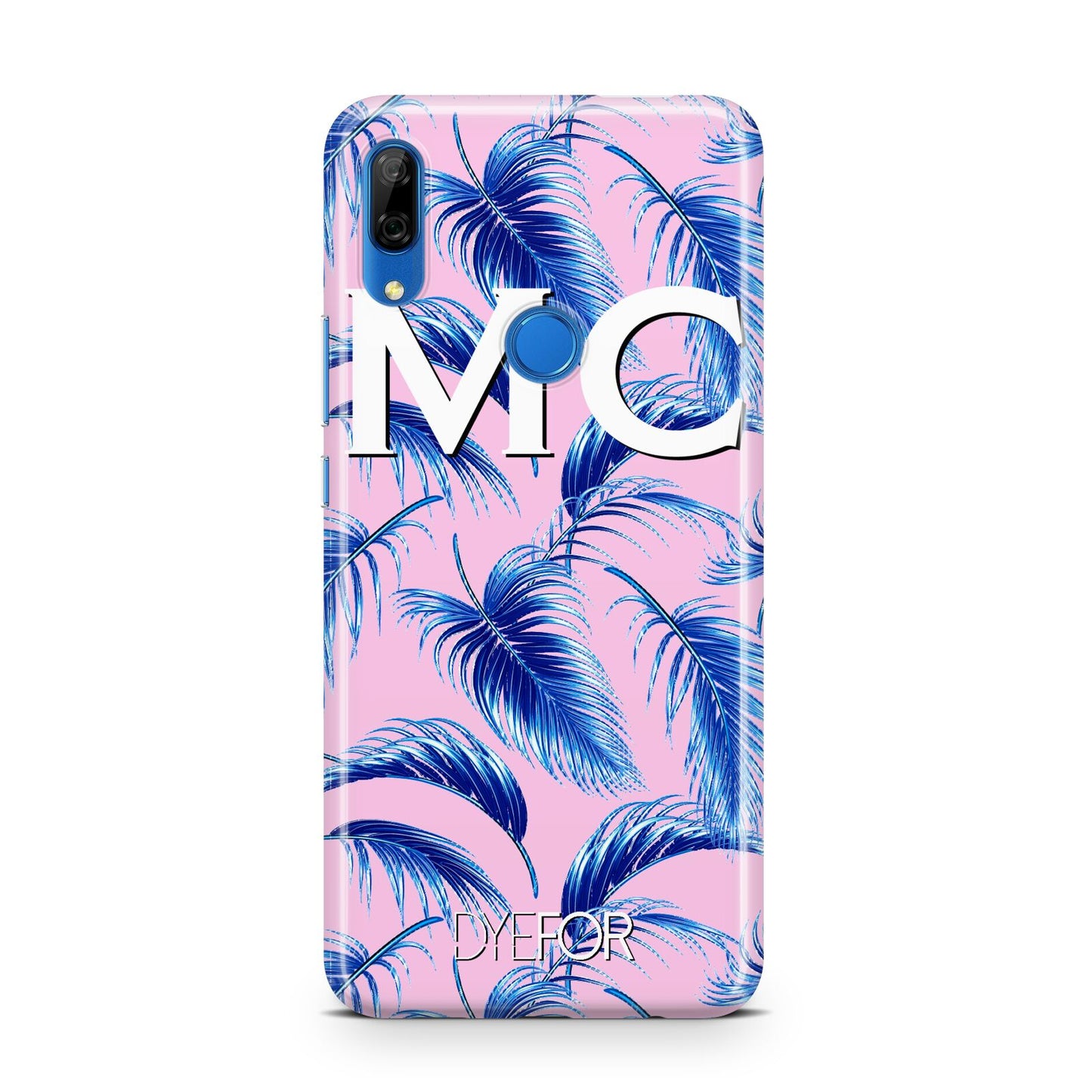 Personalised Blue Pink Palm Leaf Huawei P Smart Z