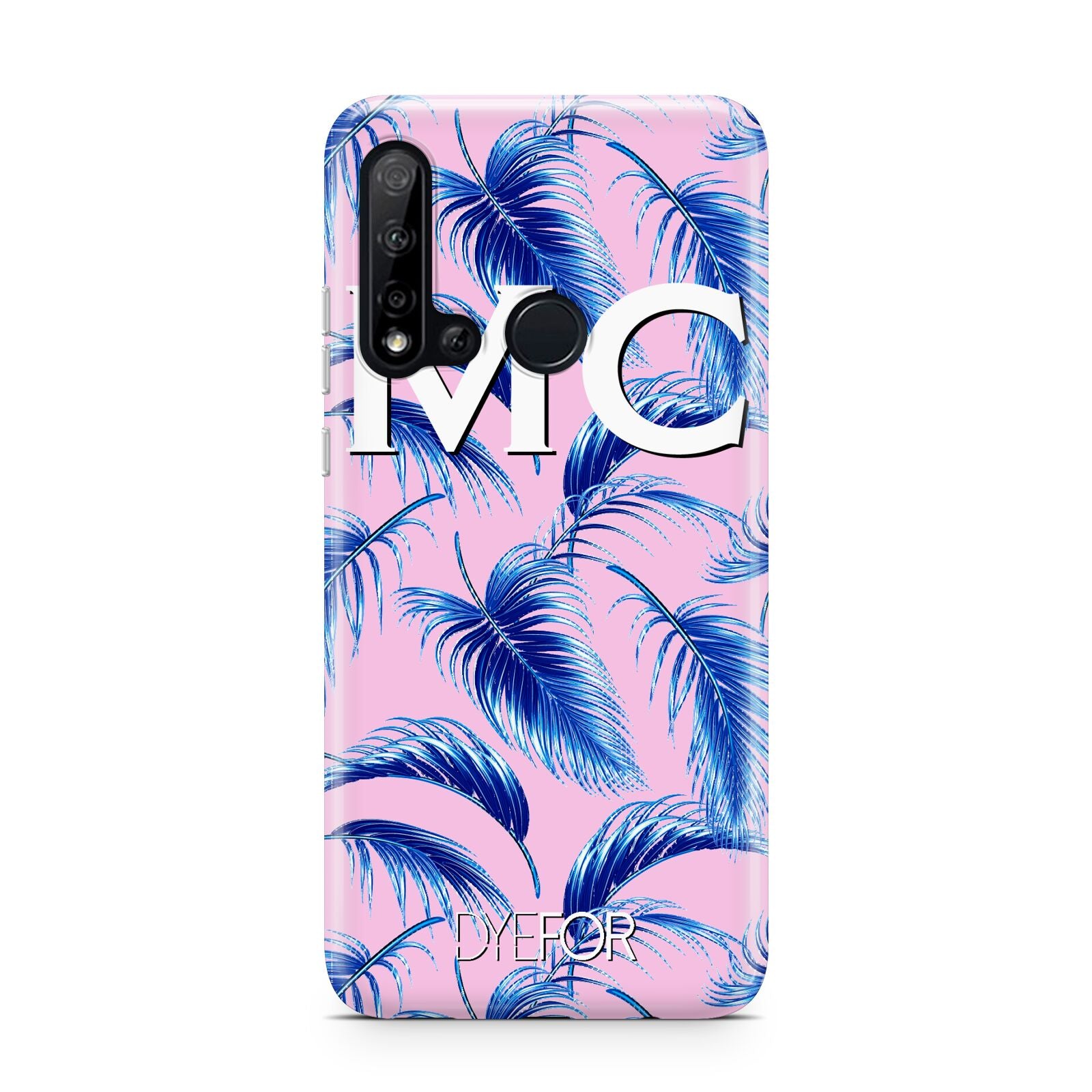 Personalised Blue Pink Palm Leaf Huawei P20 Lite 5G Phone Case