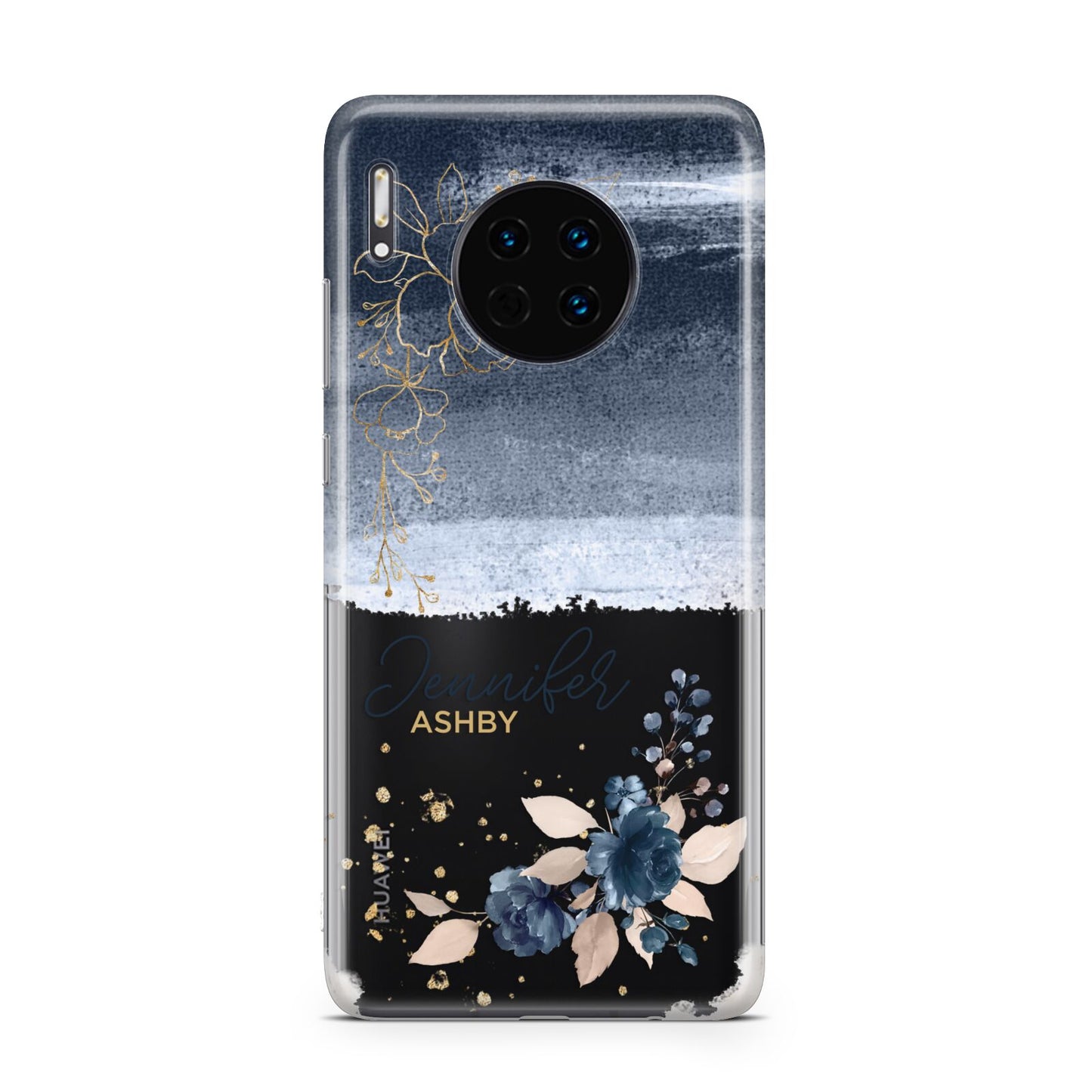 Personalised Blue Pink Watercolour Huawei Mate 30