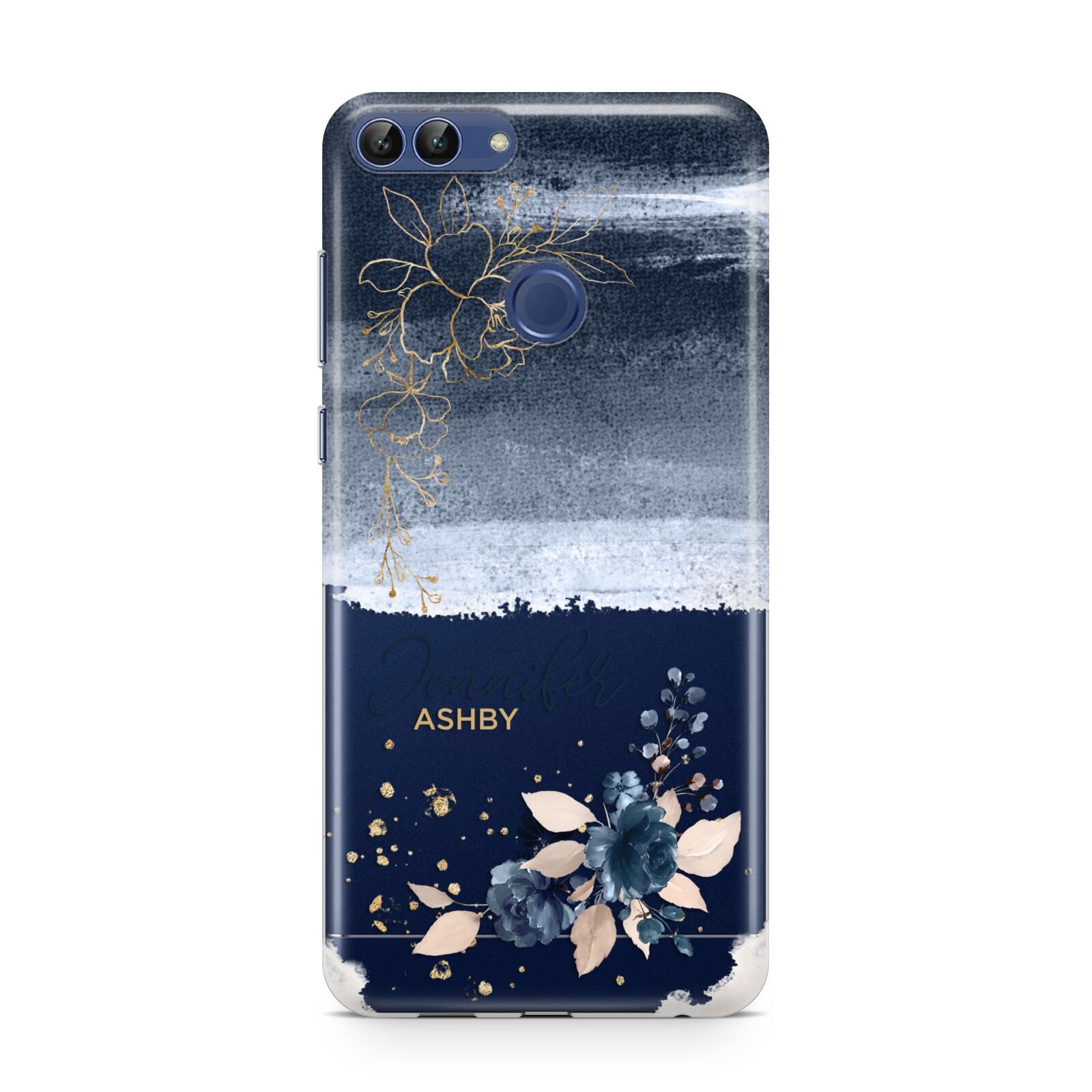 Personalised Blue Pink Watercolour Huawei P Smart Case