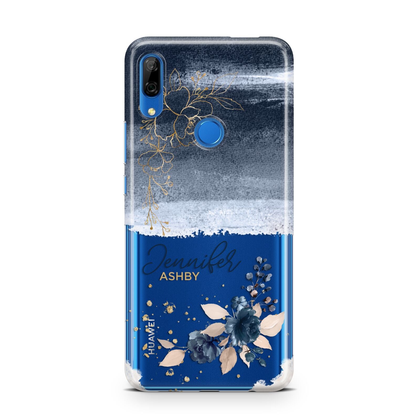 Personalised Blue Pink Watercolour Huawei P Smart Z