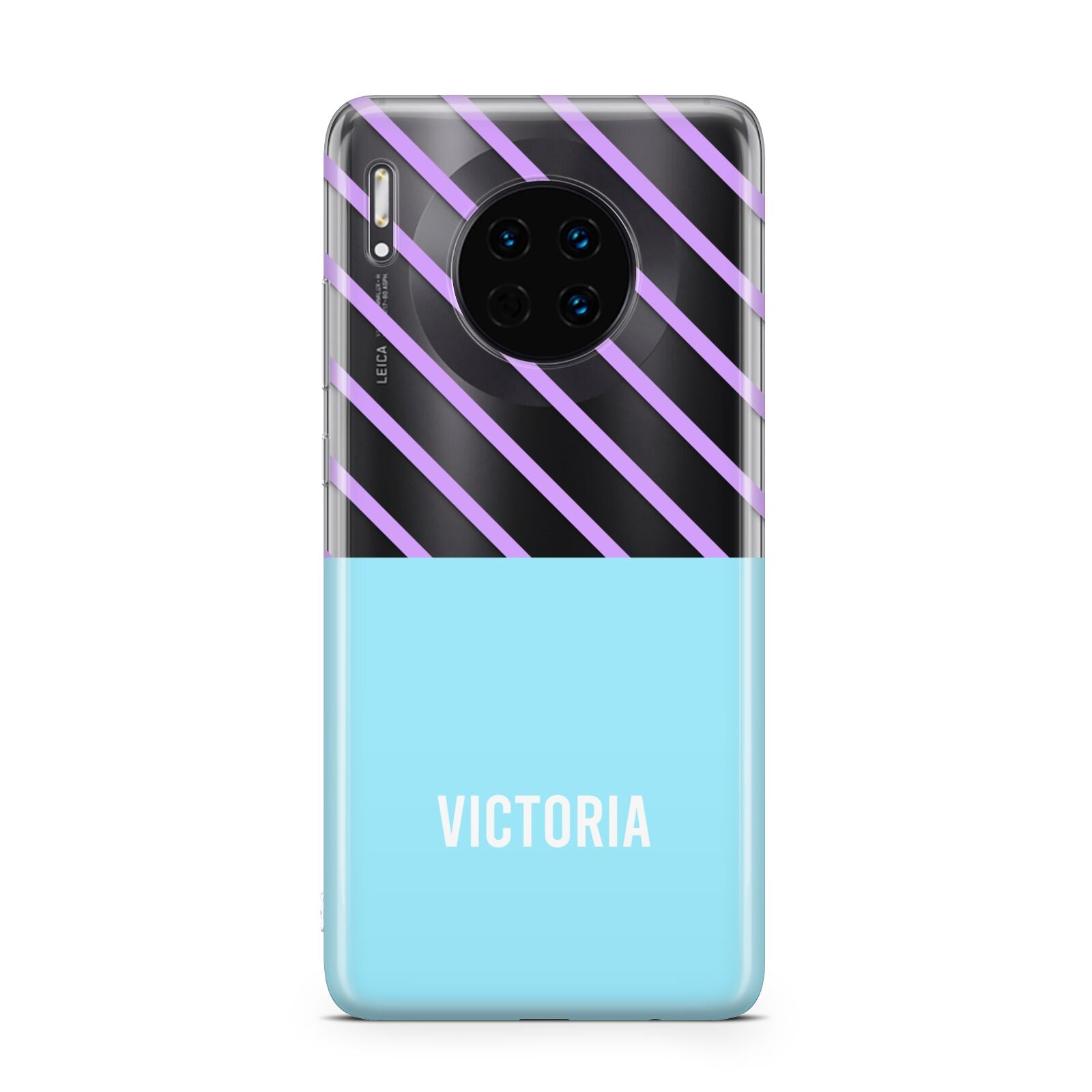 Personalised Blue Purple Stripes Huawei Mate 30