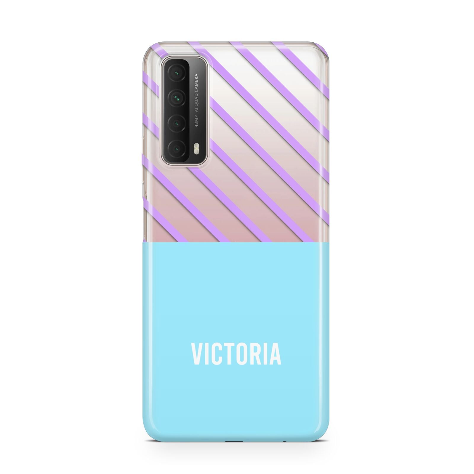 Personalised Blue Purple Stripes Huawei P Smart 2021