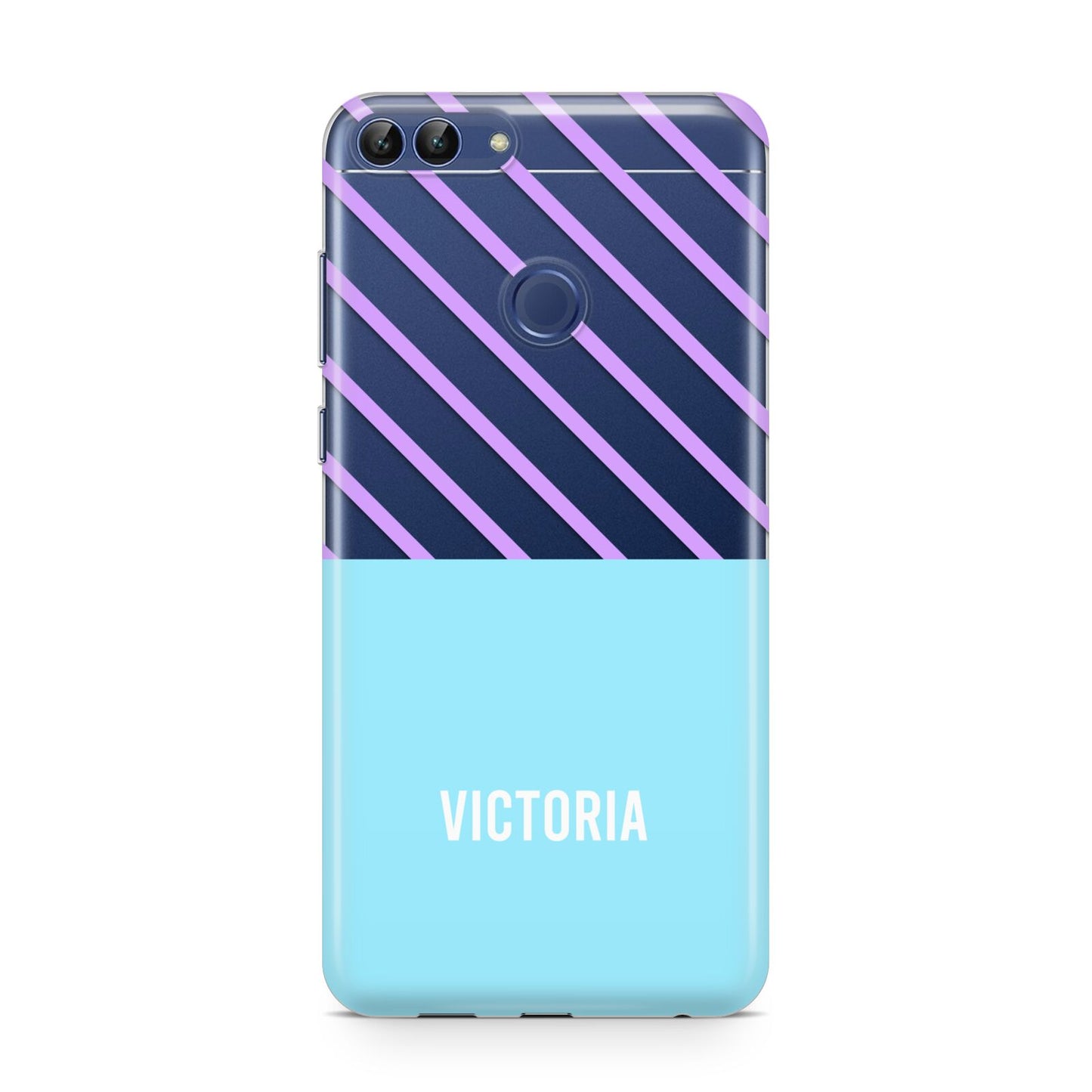 Personalised Blue Purple Stripes Huawei P Smart Case