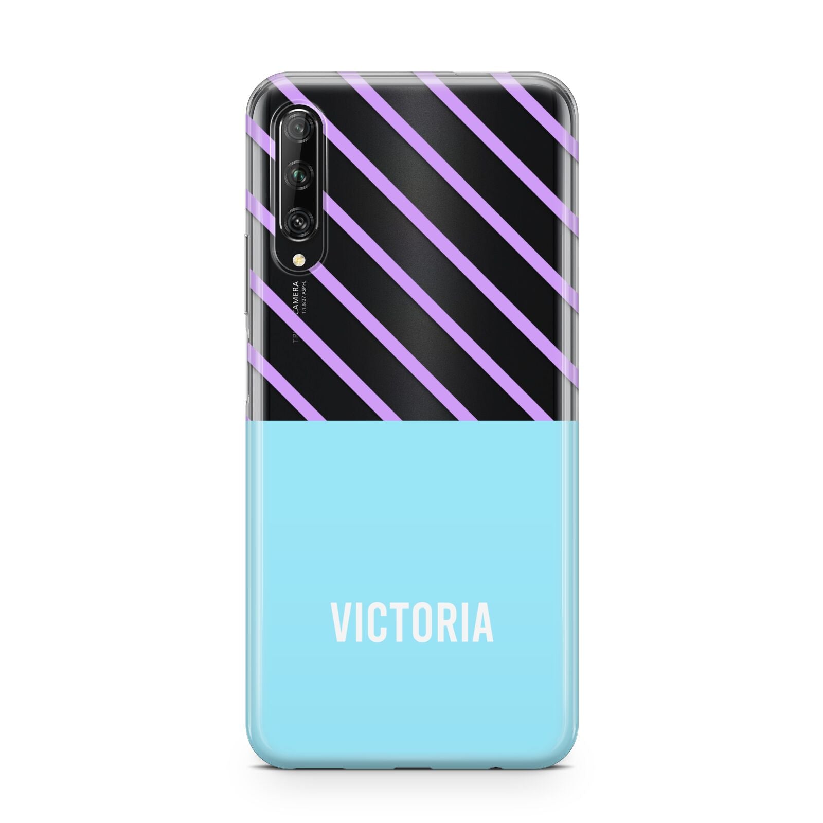 Personalised Blue Purple Stripes Huawei P Smart Pro 2019