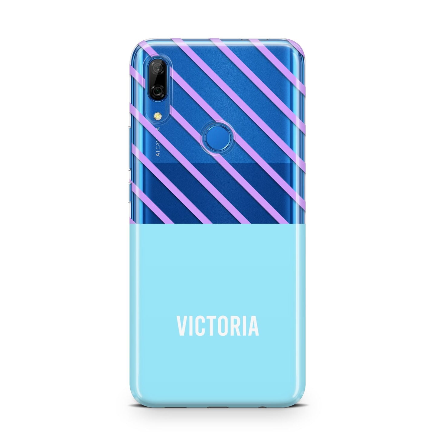 Personalised Blue Purple Stripes Huawei P Smart Z