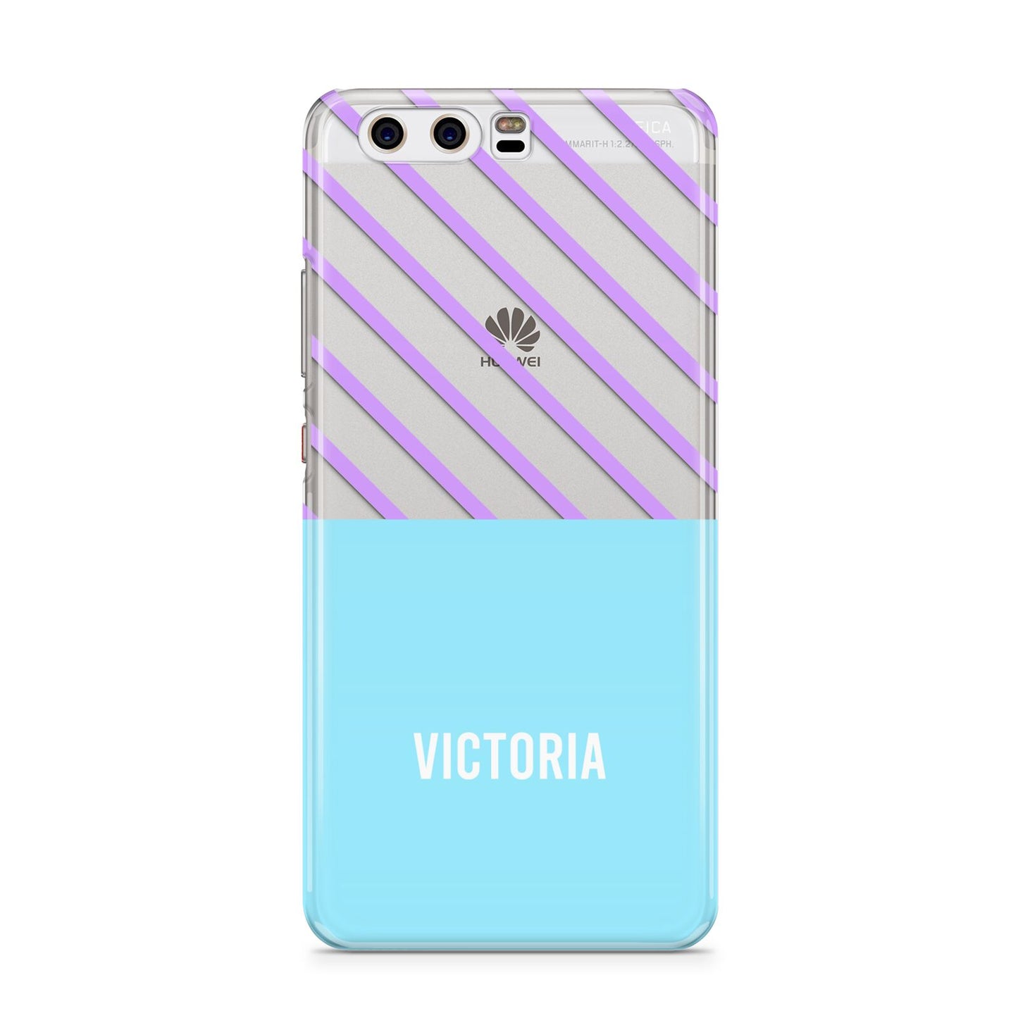 Personalised Blue Purple Stripes Huawei P10 Phone Case