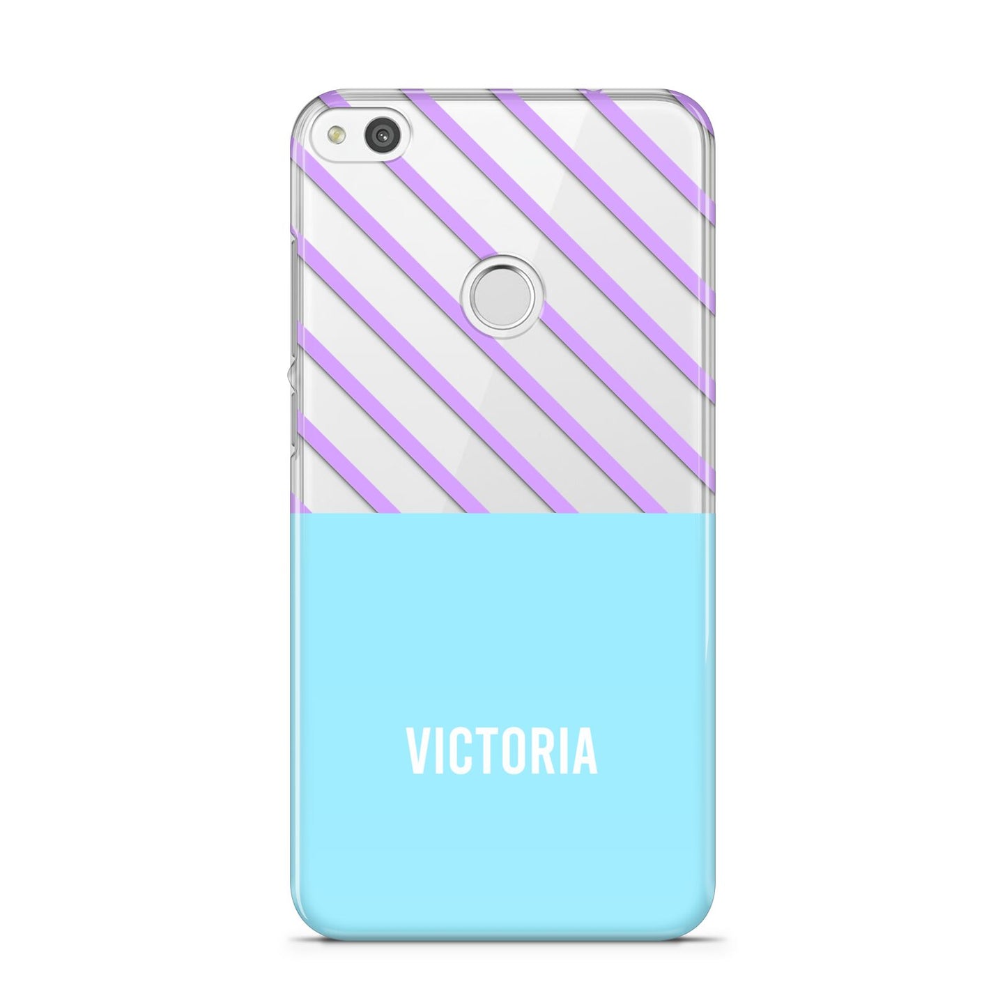 Personalised Blue Purple Stripes Huawei P8 Lite Case