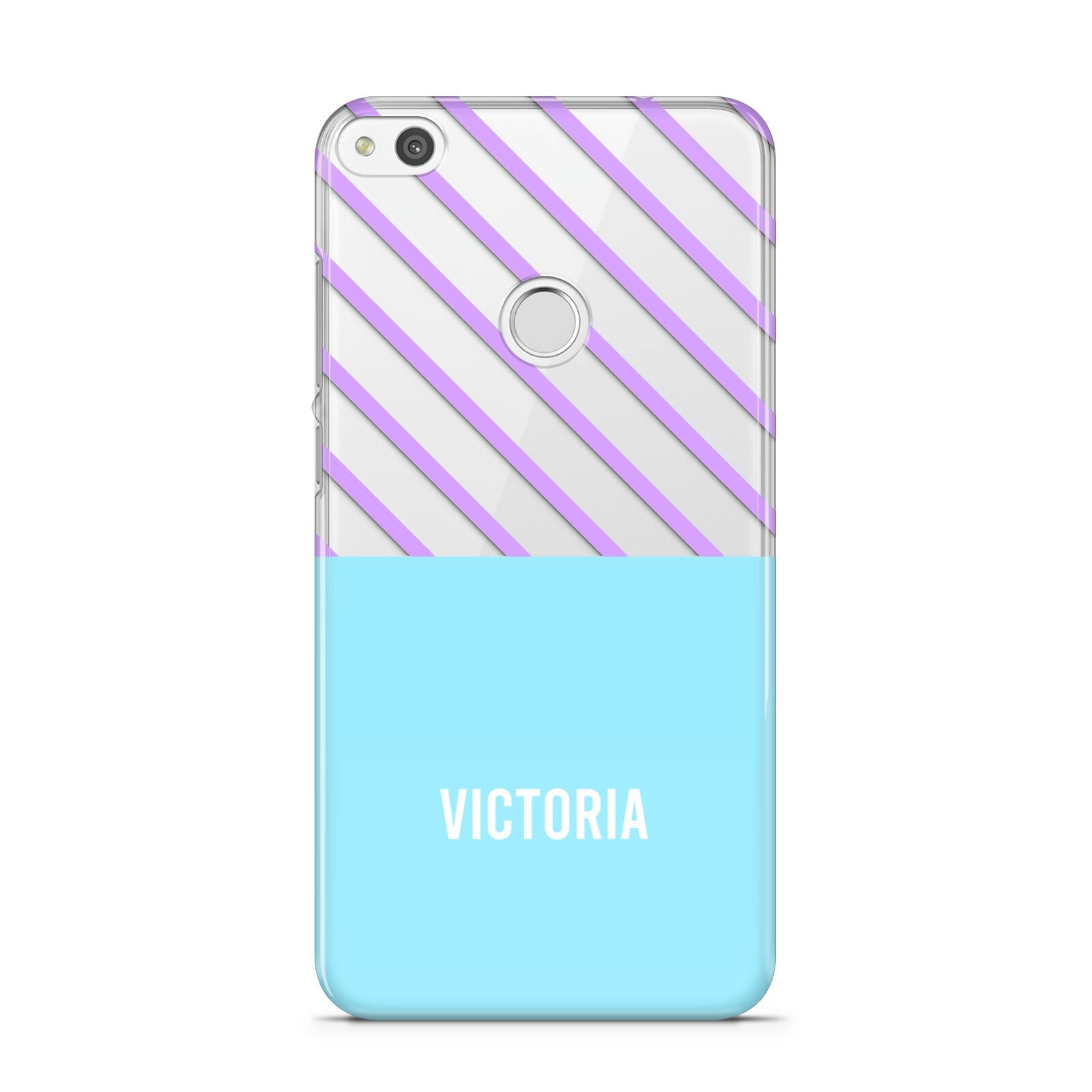 Personalised Blue Purple Stripes Huawei P8 Lite Case