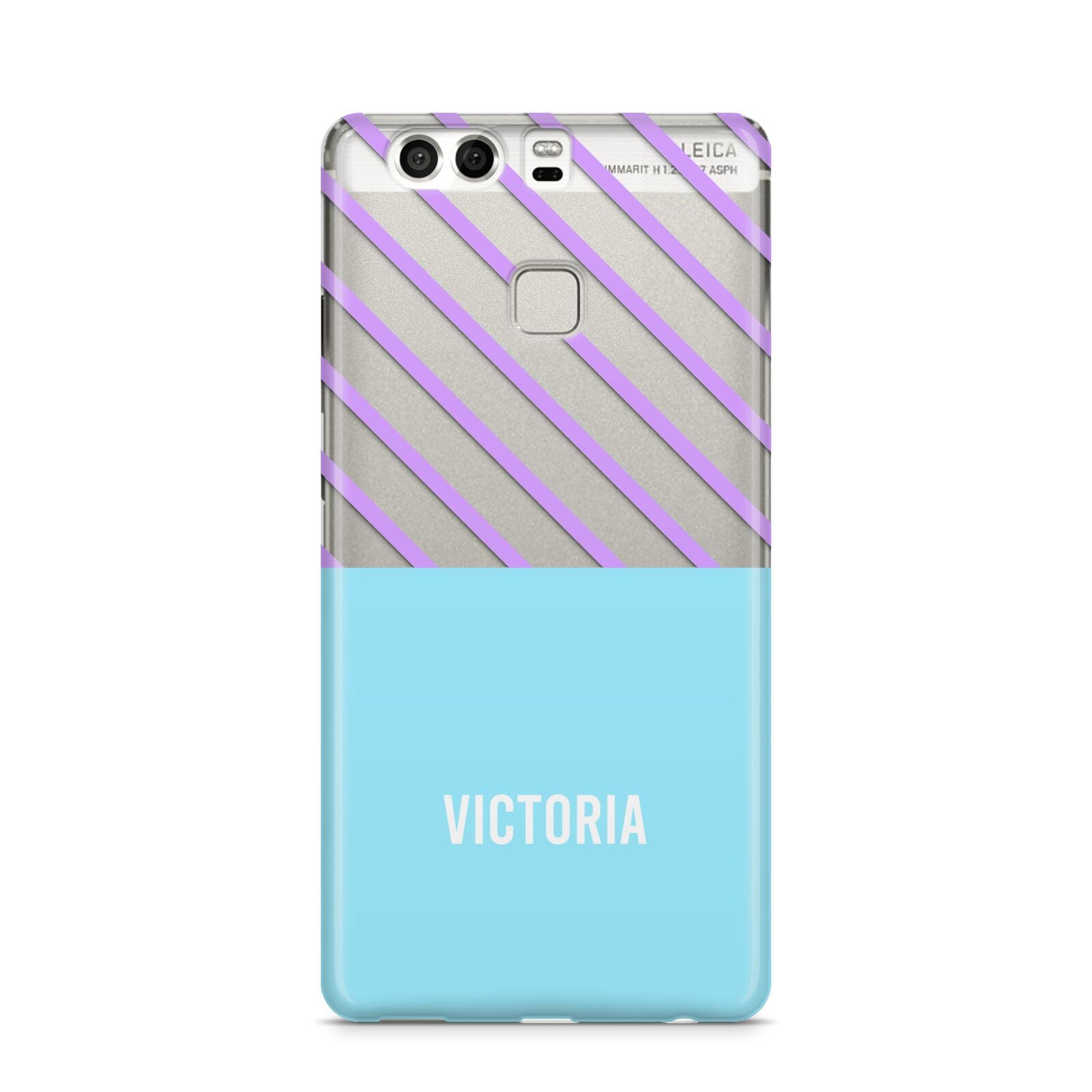 Personalised Blue Purple Stripes Huawei P9 Case