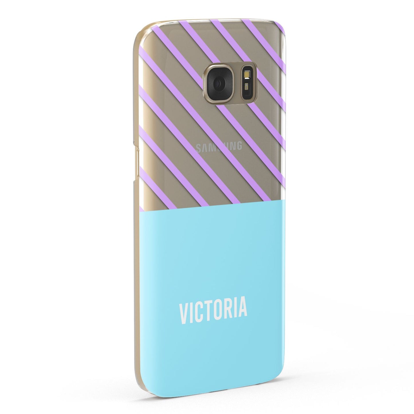 Personalised Blue Purple Stripes Samsung Galaxy Case Fourty Five Degrees