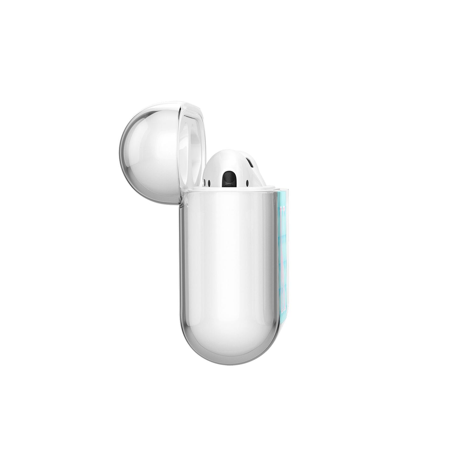 Personalised Blue Stars AirPods Case Side Angle