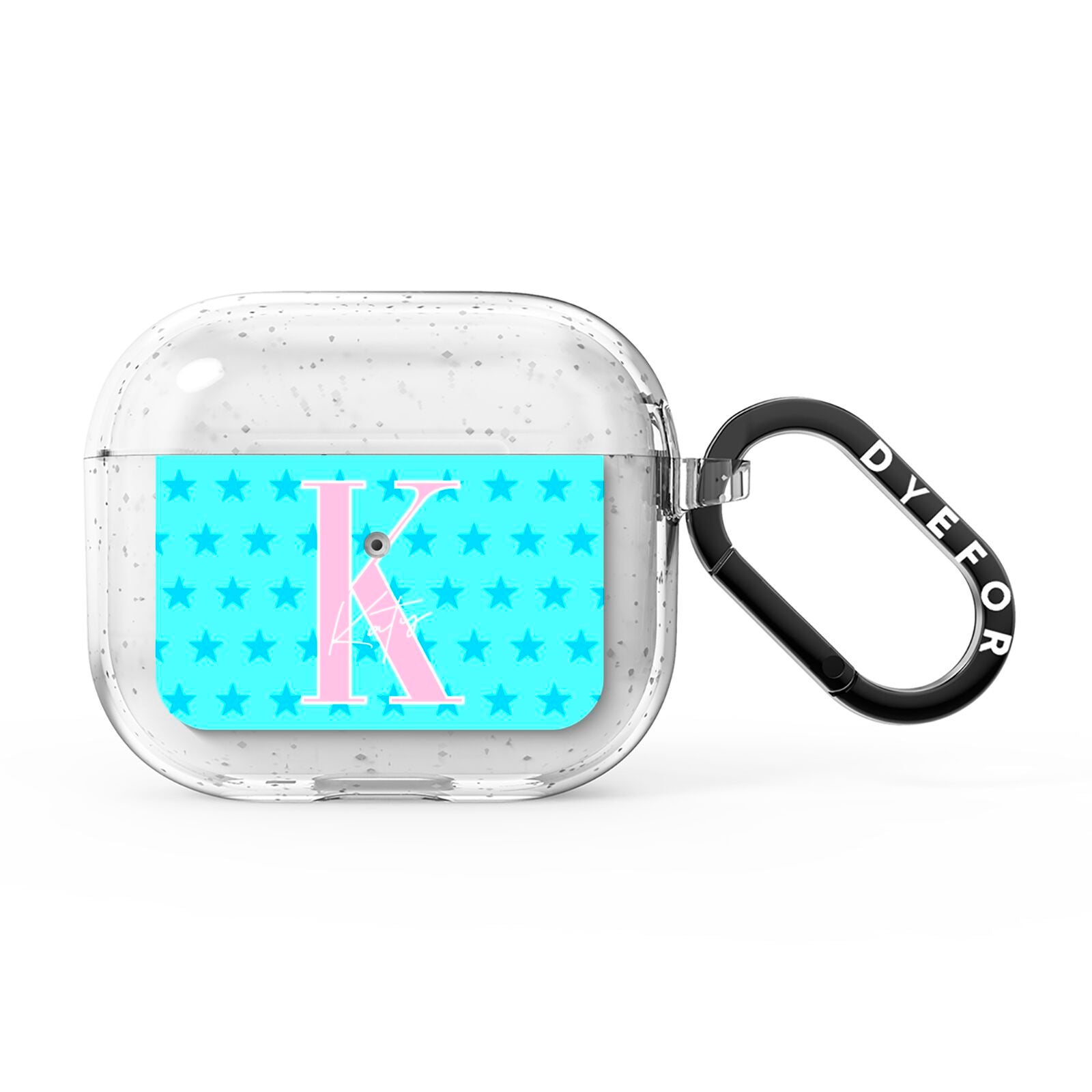 Personalised Blue Stars AirPods Glitter Case 3rd Gen