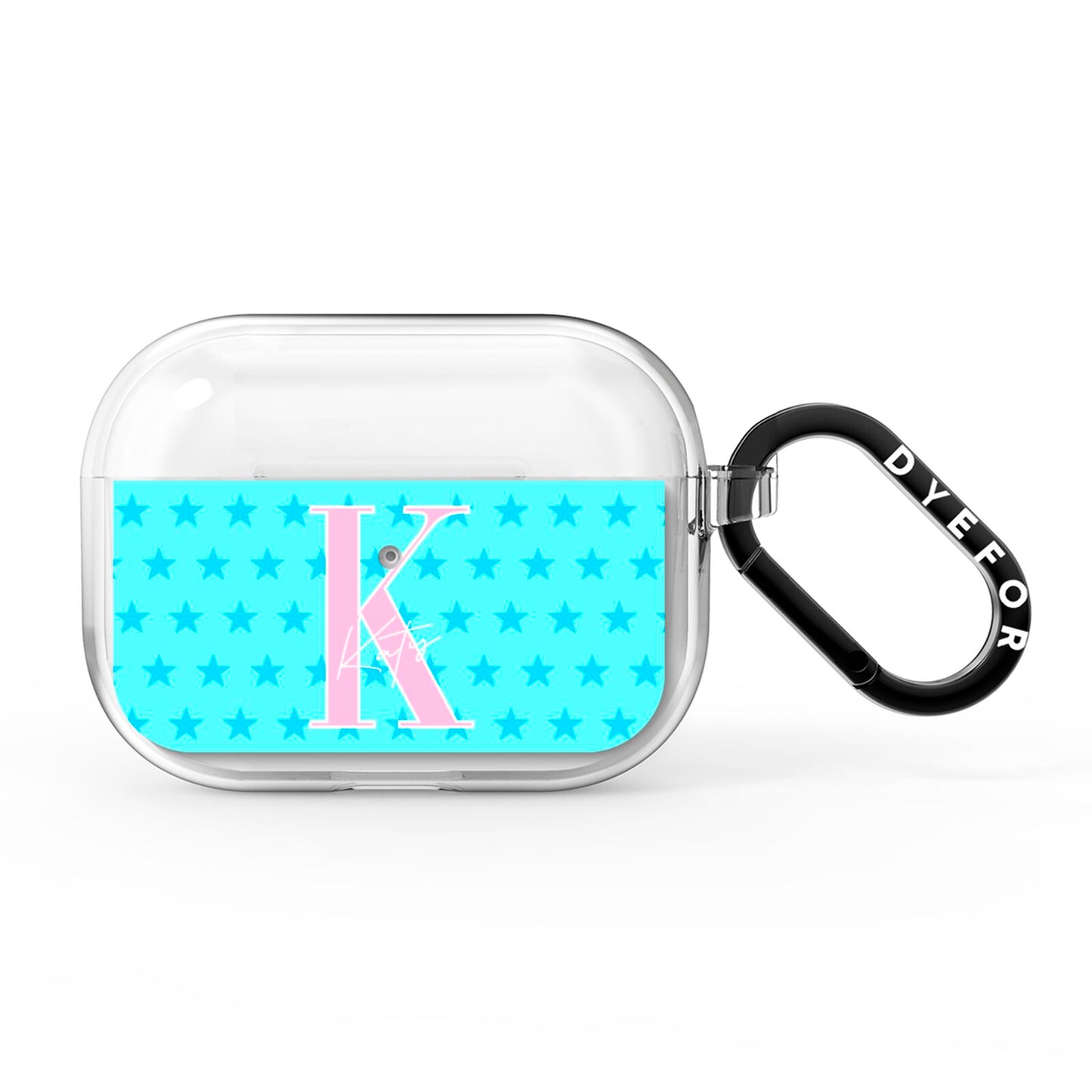 Personalised Blue Stars AirPods Pro Clear Case