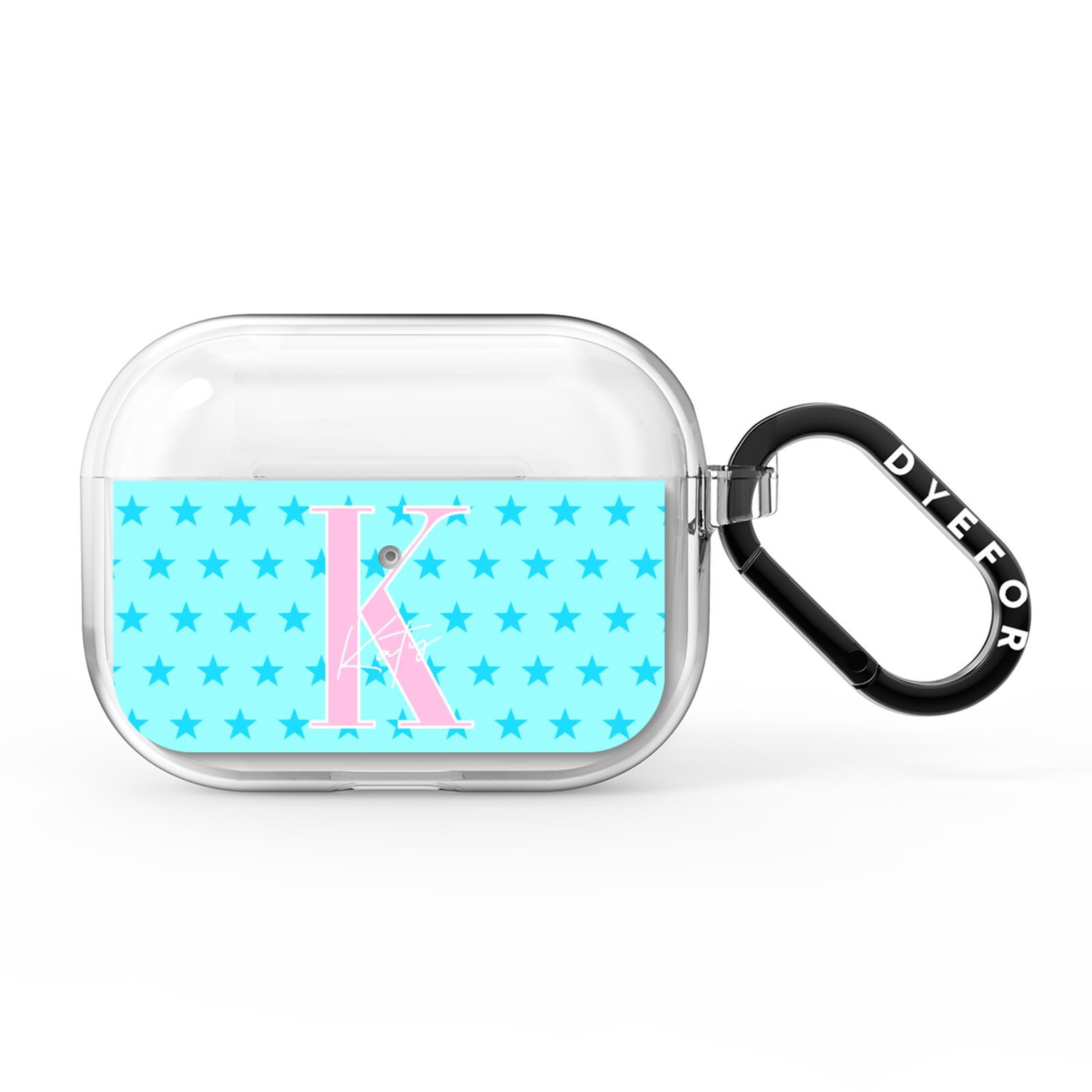 Personalised Blue Stars AirPods Pro Clear Case