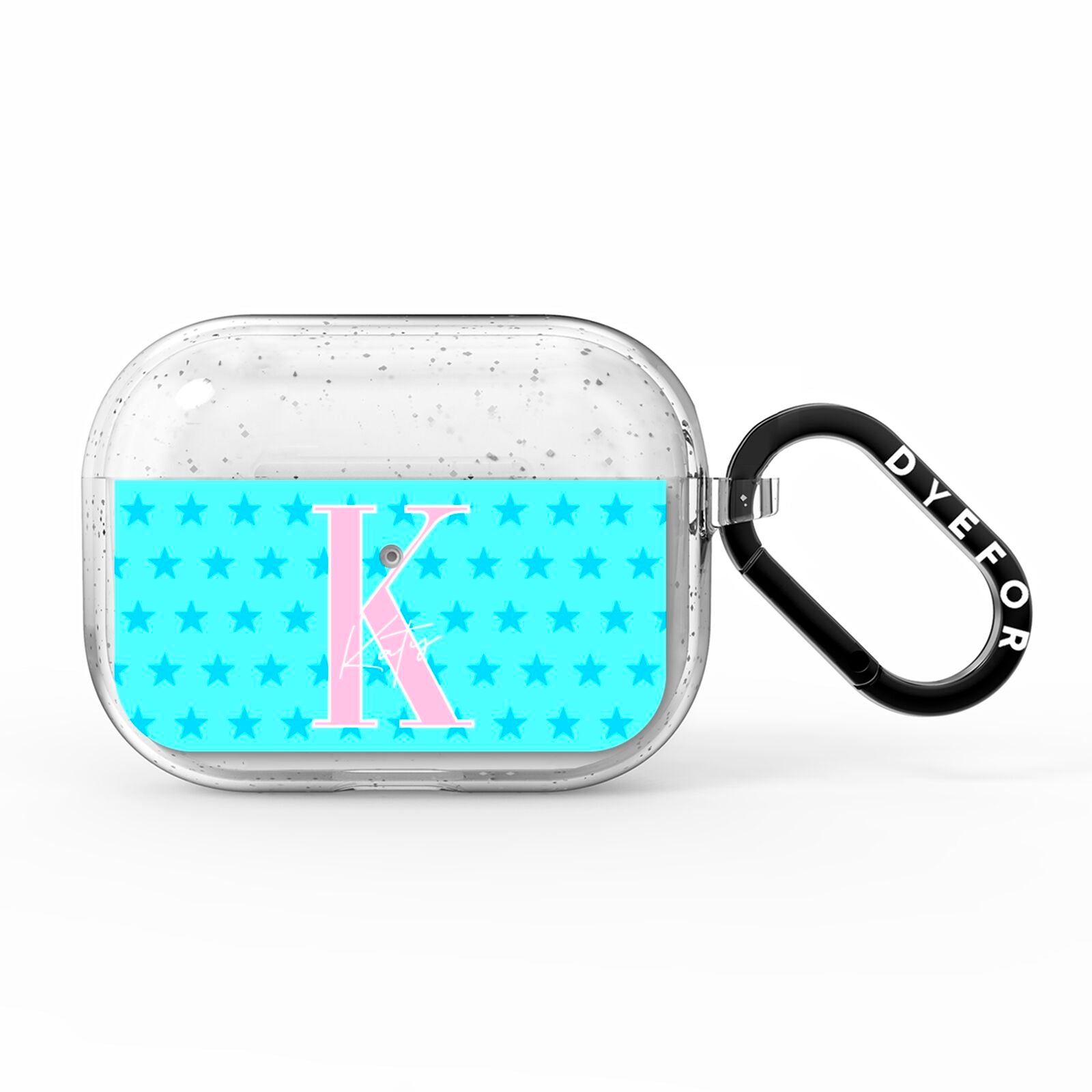 Personalised Blue Stars AirPods Pro Glitter Case