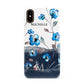 Personalised Blue Watercolour Flowers Apple iPhone XS 3D Snap Case