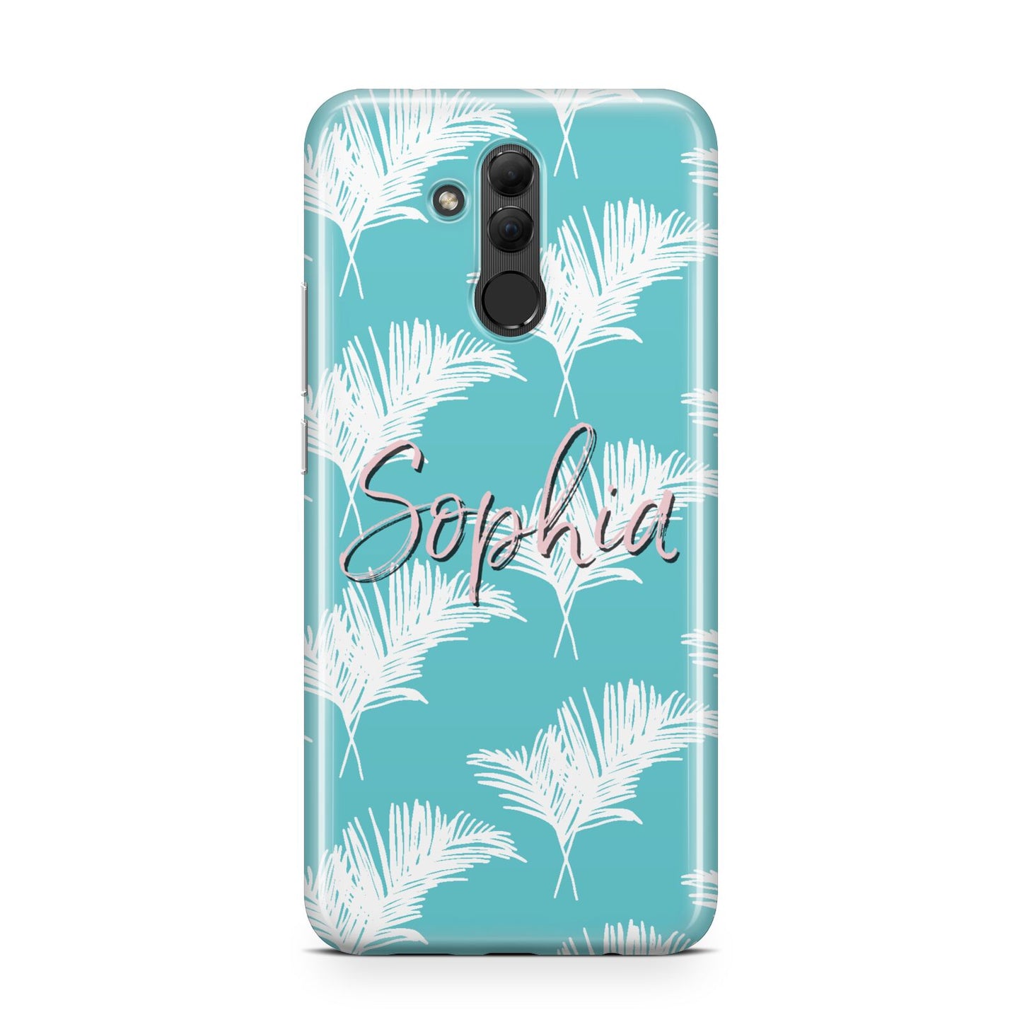 Personalised Blue White Tropical Foliage Huawei Mate 20 Lite