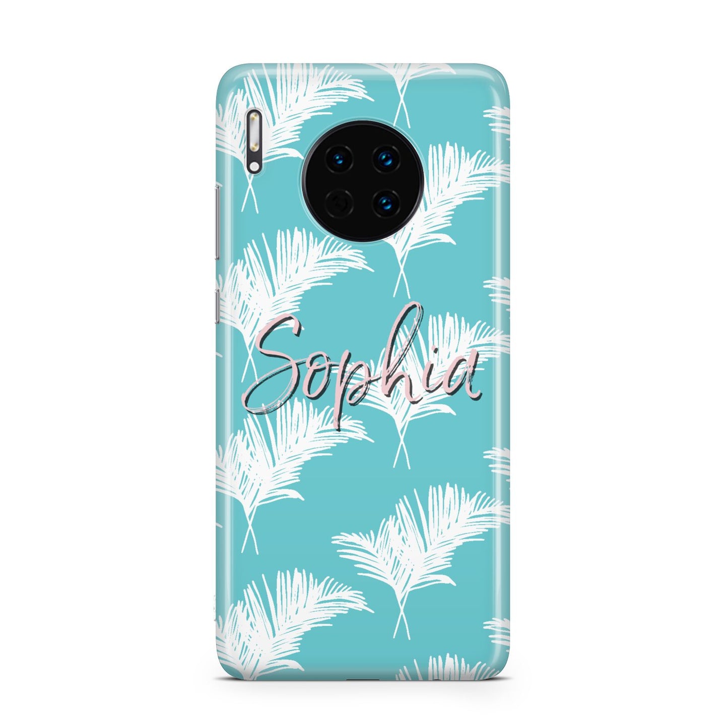 Personalised Blue White Tropical Foliage Huawei Mate 30