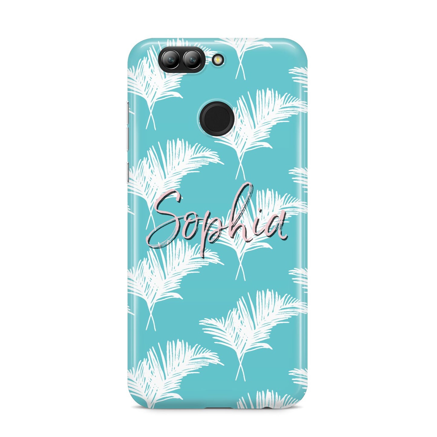 Personalised Blue White Tropical Foliage Huawei Nova 2s Phone Case