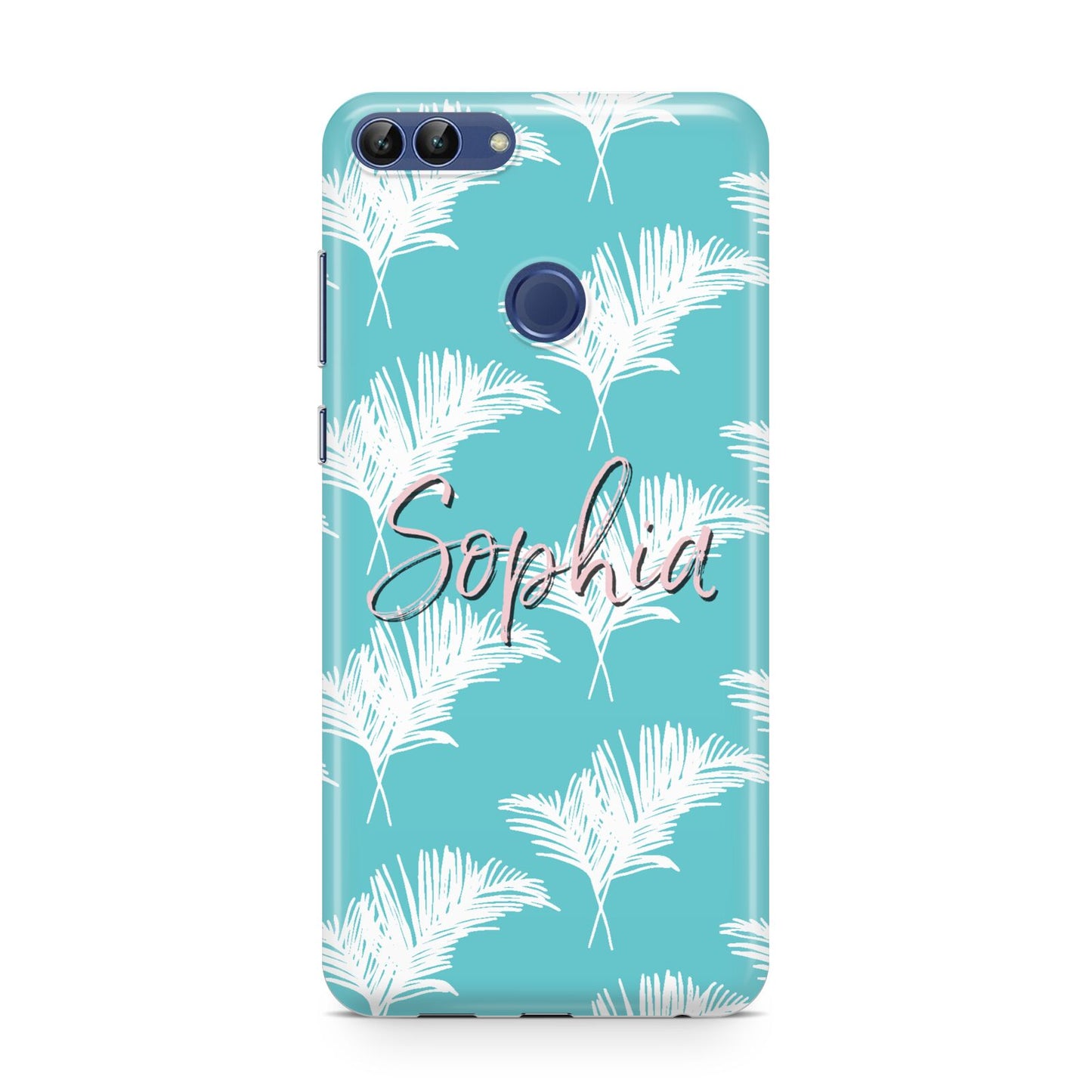 Personalised Blue White Tropical Foliage Huawei P Smart Case